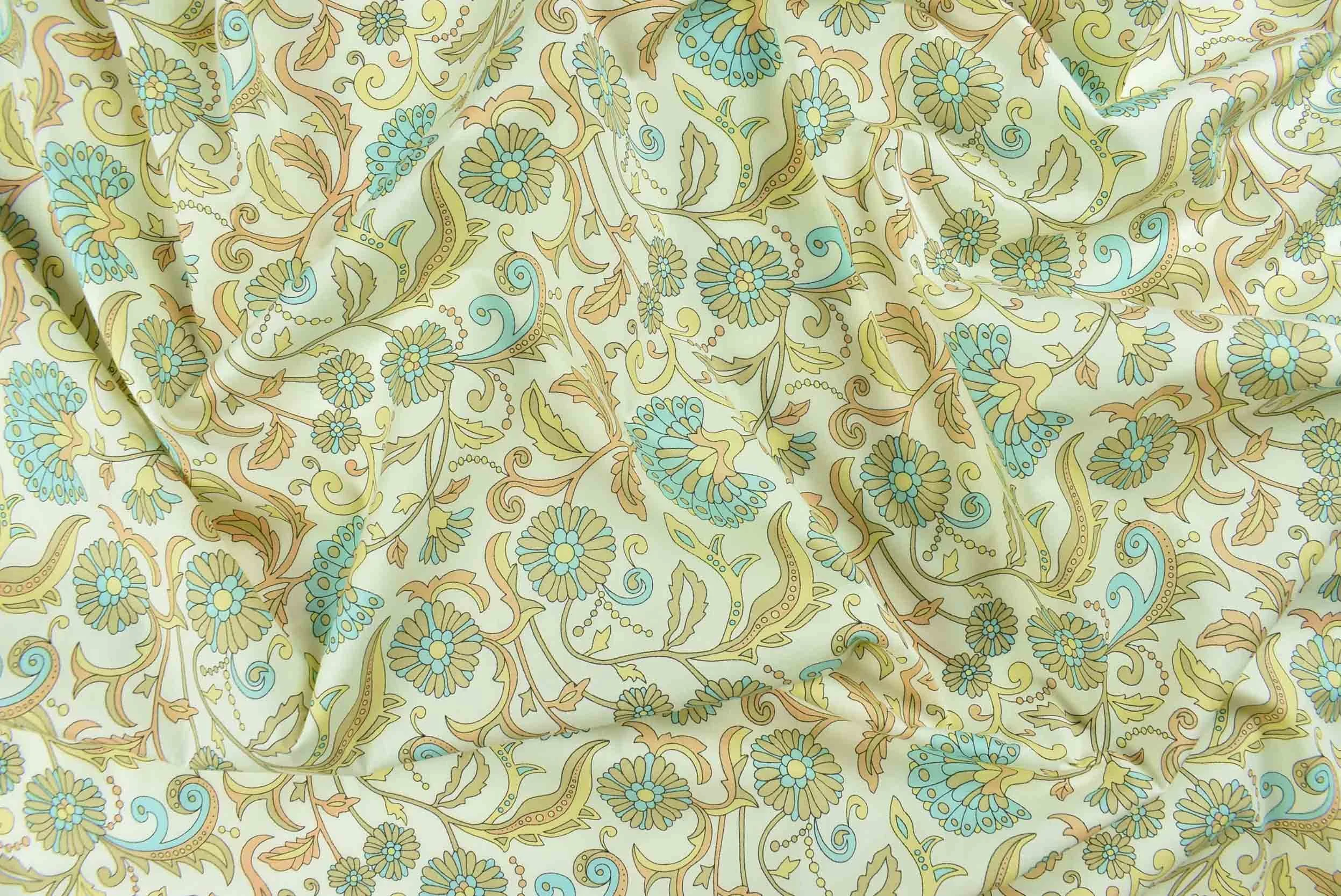 storrs london dress fabric nibthwaite lemon aqua