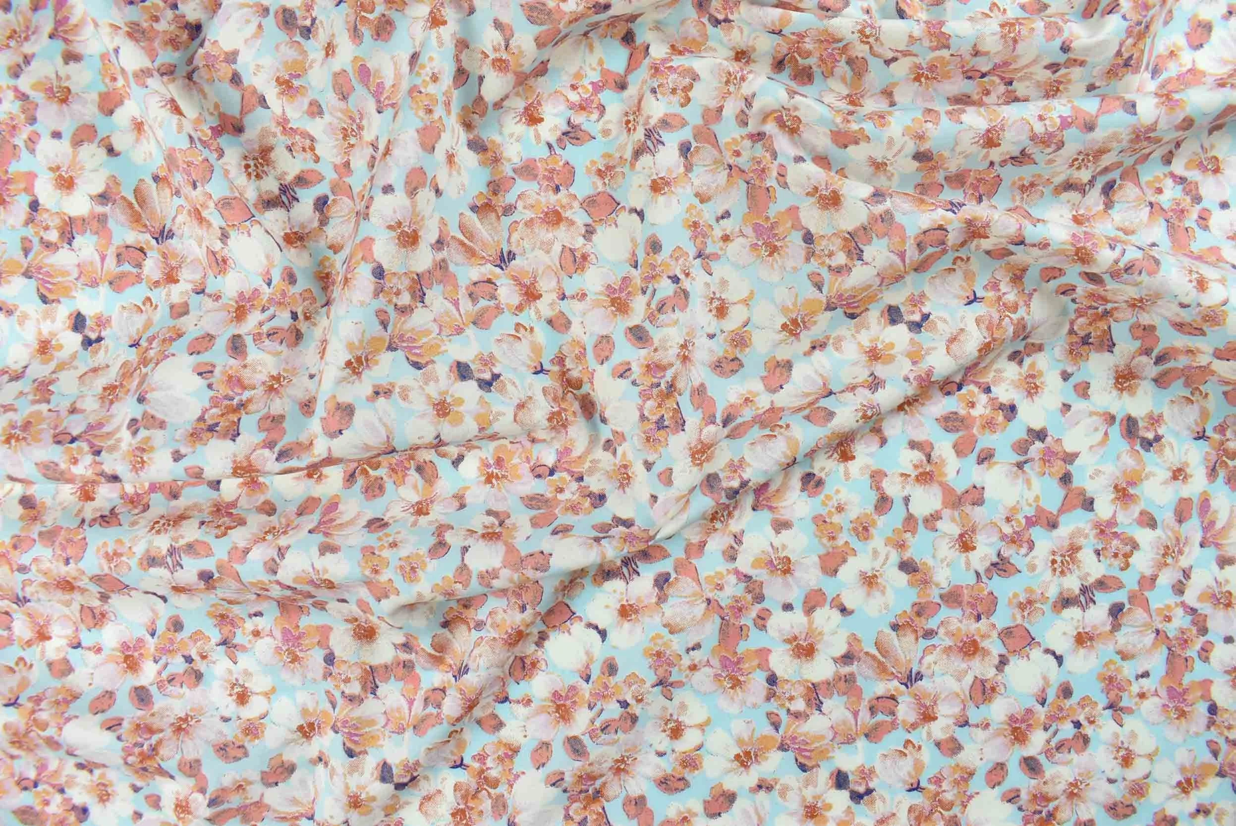 storrs london dress fabric mirabelle pink and blue