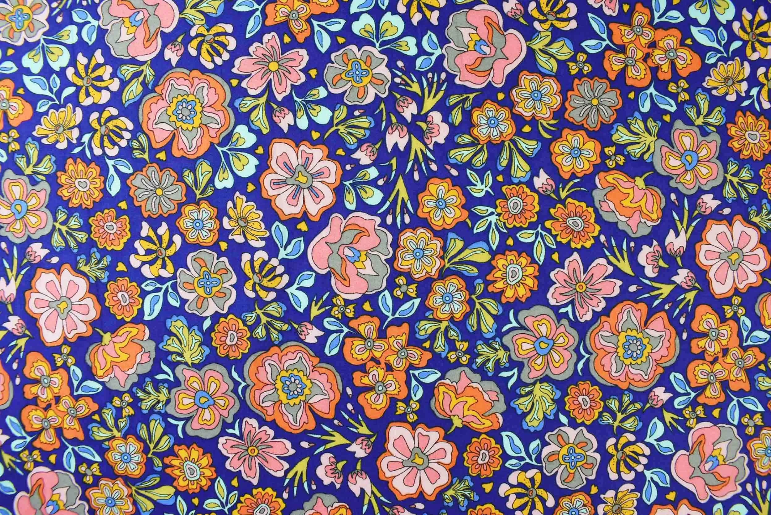 storrs london dress fabric wray navy multi
