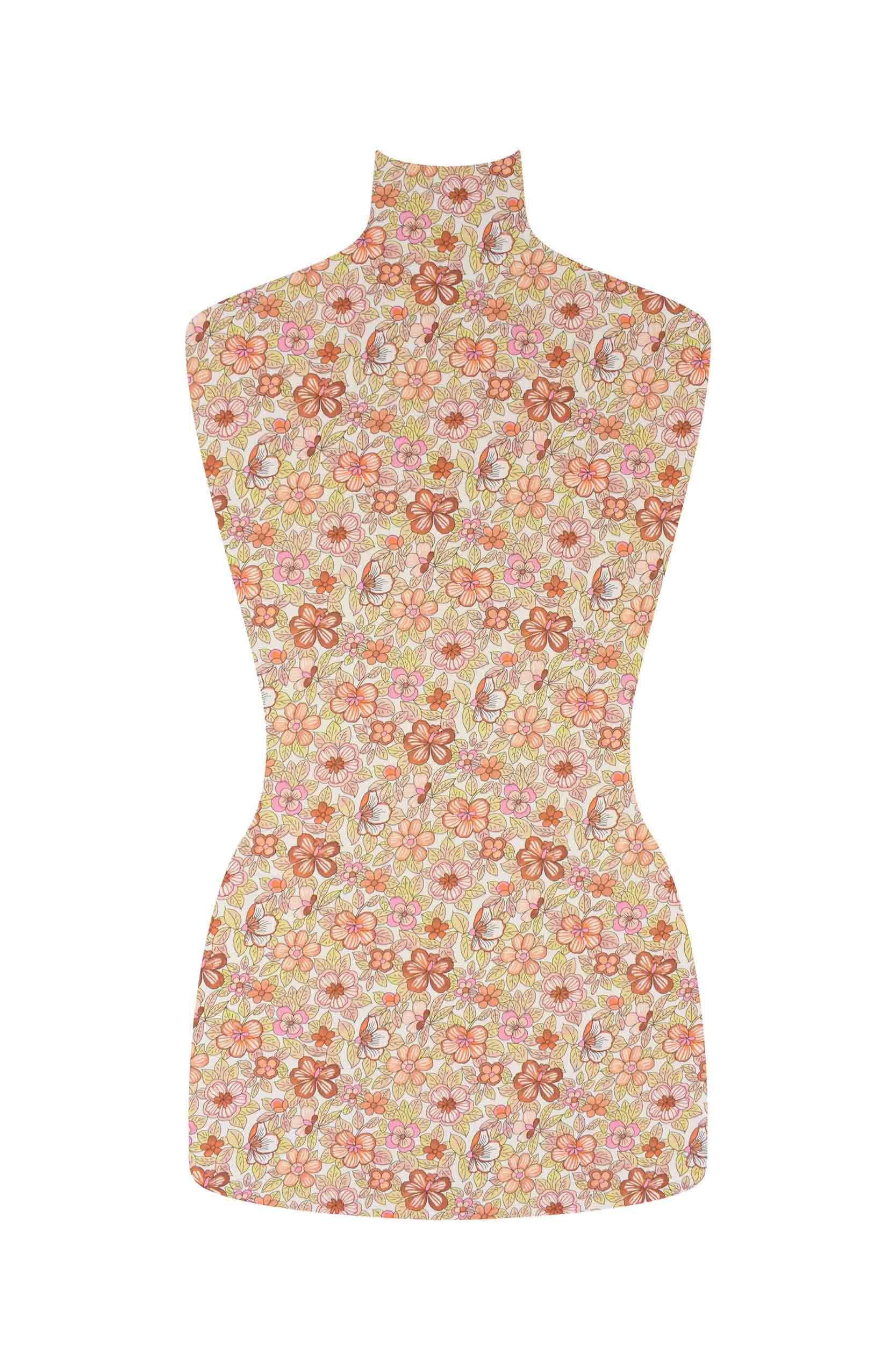 storrs london dress fabric milla orange