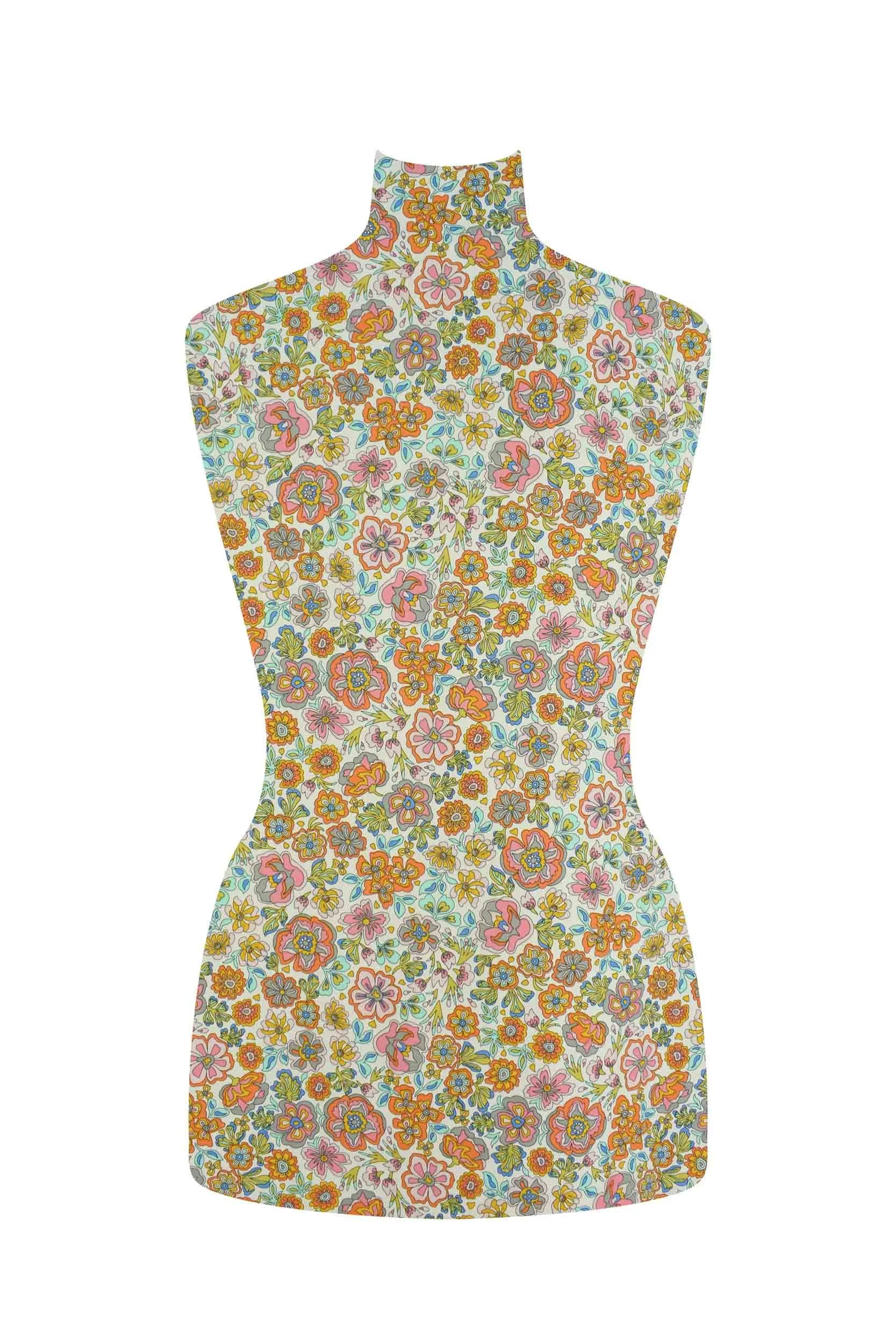 storrs london dress fabric wray cream multi