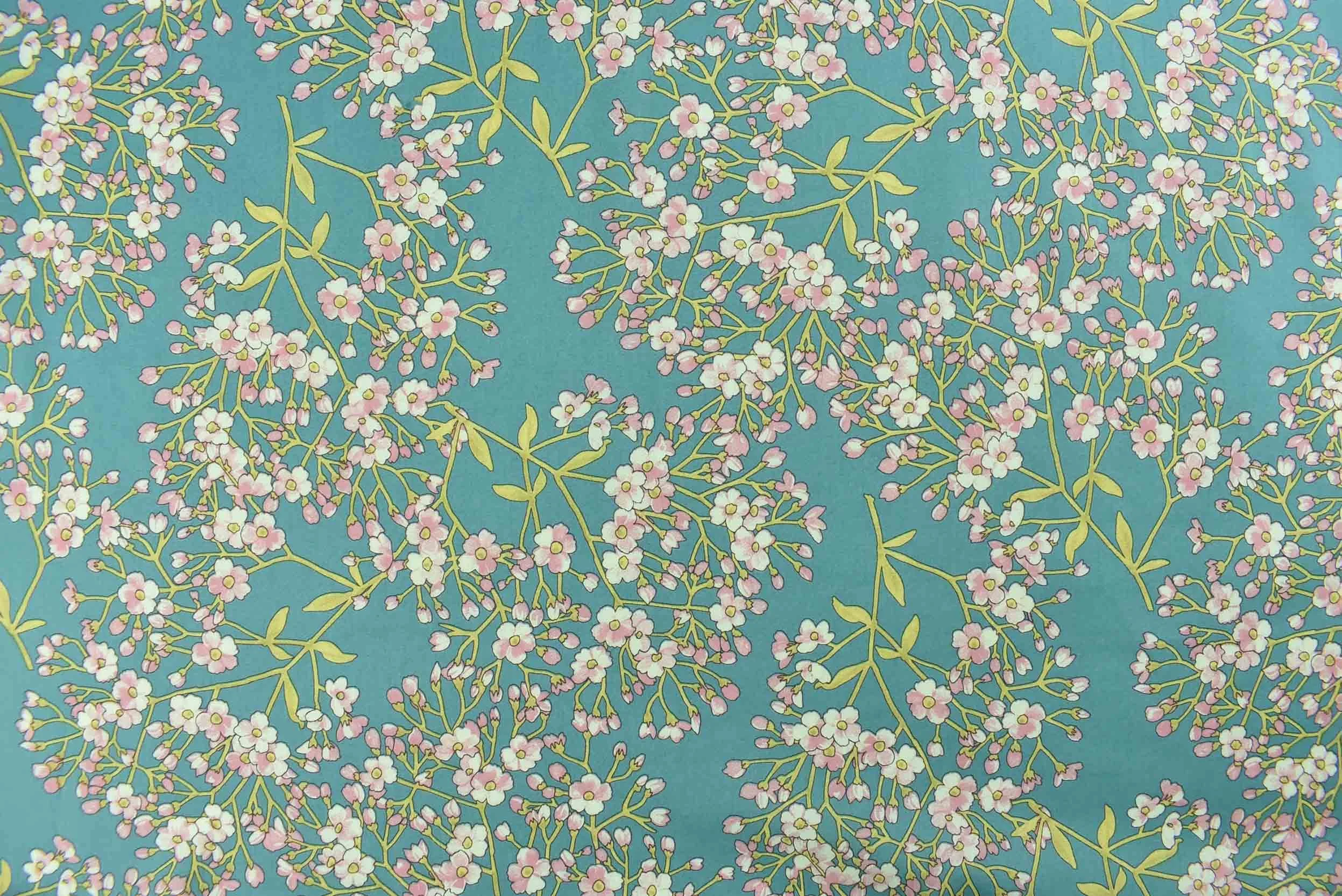 storrs london dress fabric floraison teal