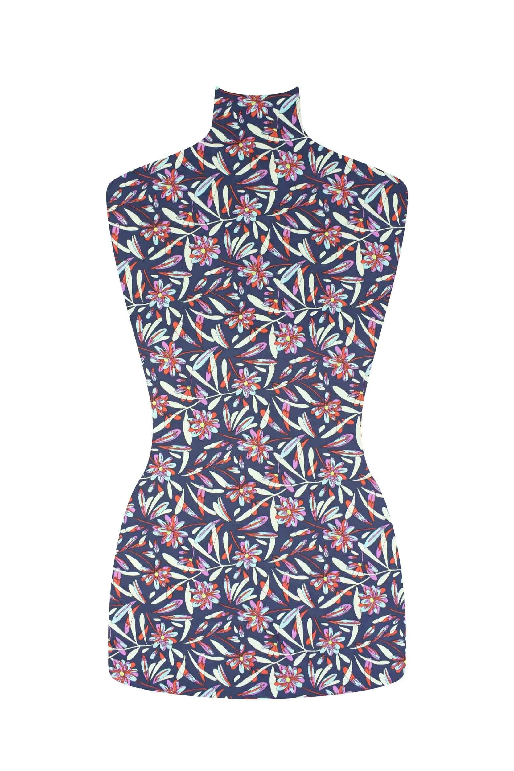 storrs london dress fabric gilpin navy multi