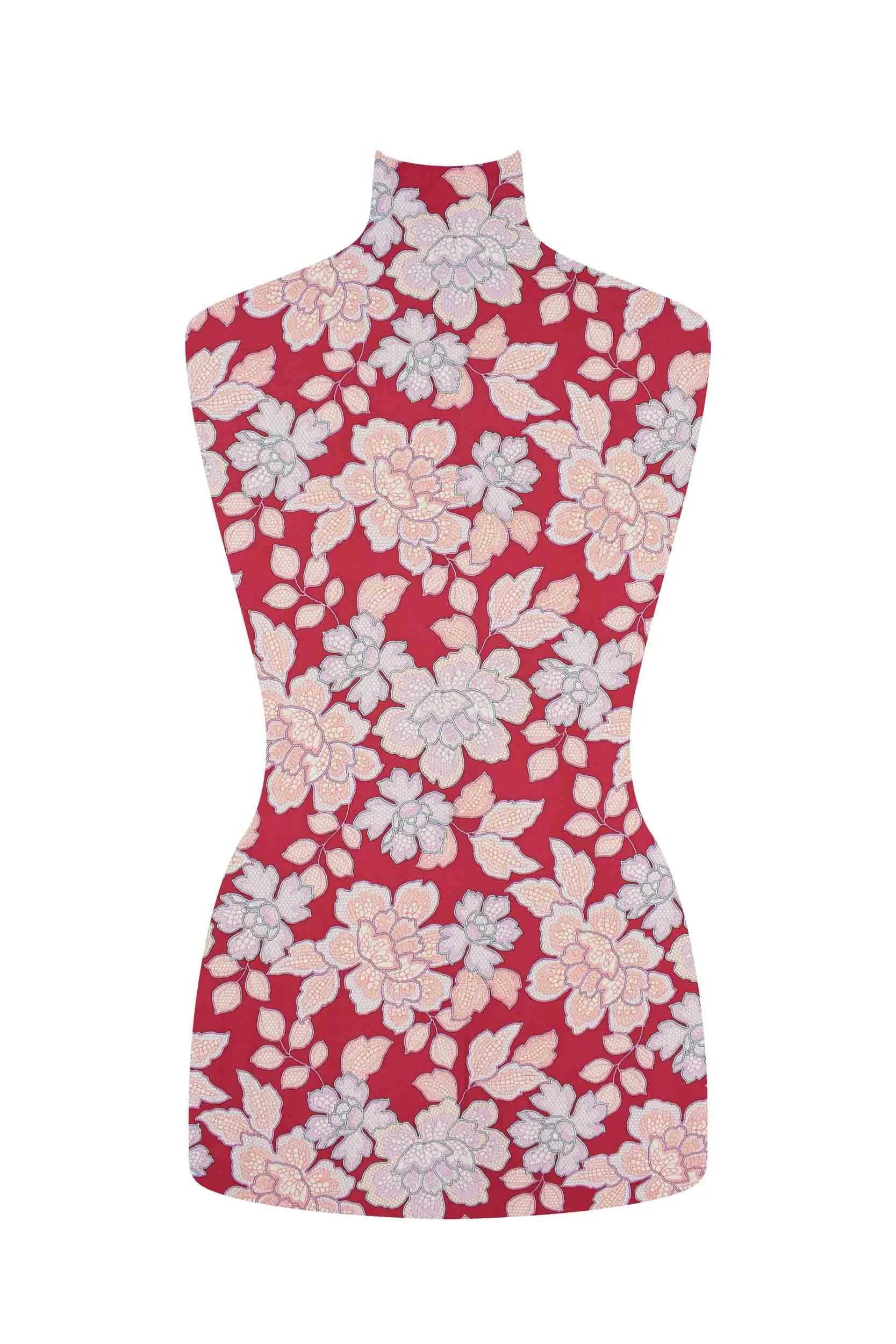 storrs london dress fabric chalfont red