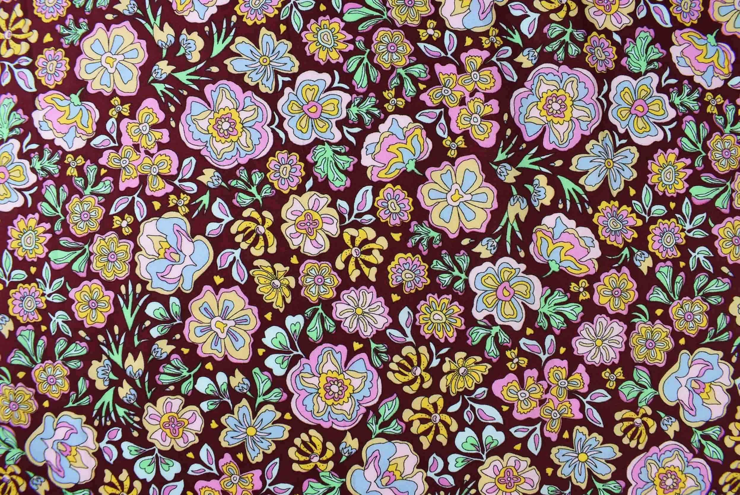 storrs london dress fabric brown multi