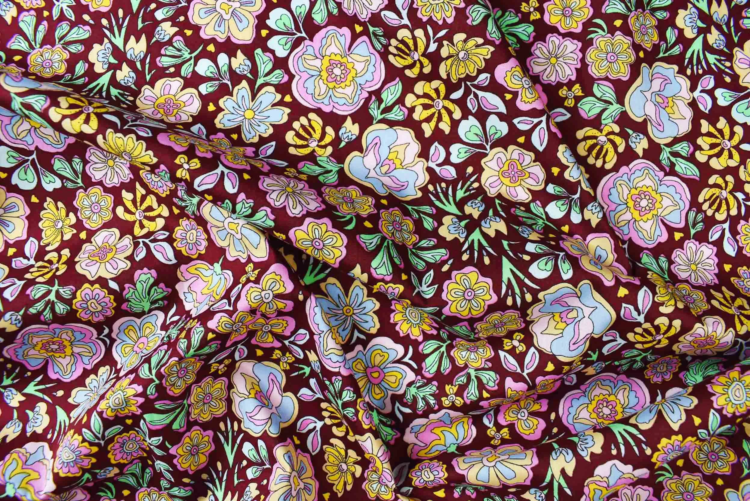 storrs london dress fabric brown multi