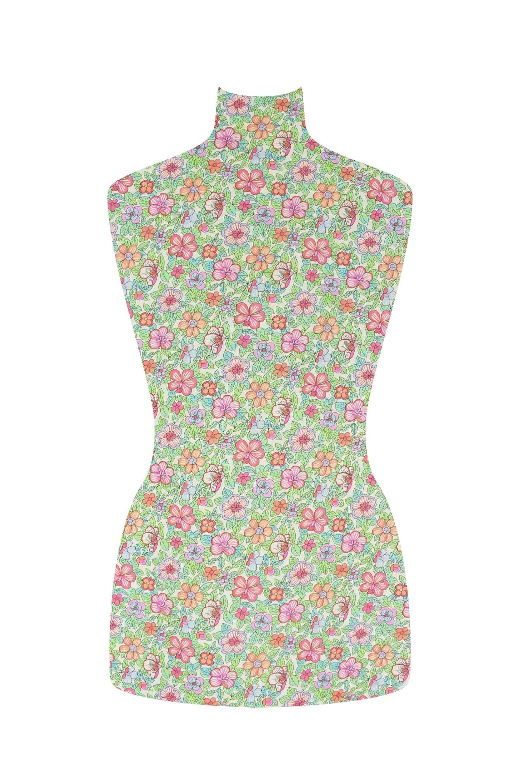 storrs london dress fabric milla green multi