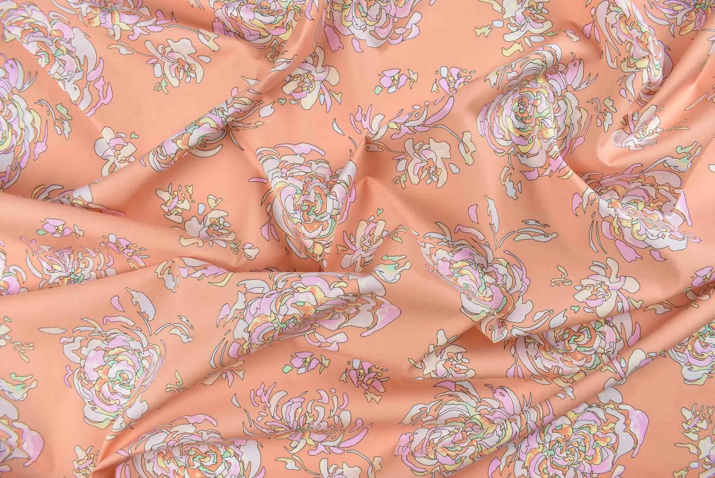 storrs london peach dress fabric - cassis