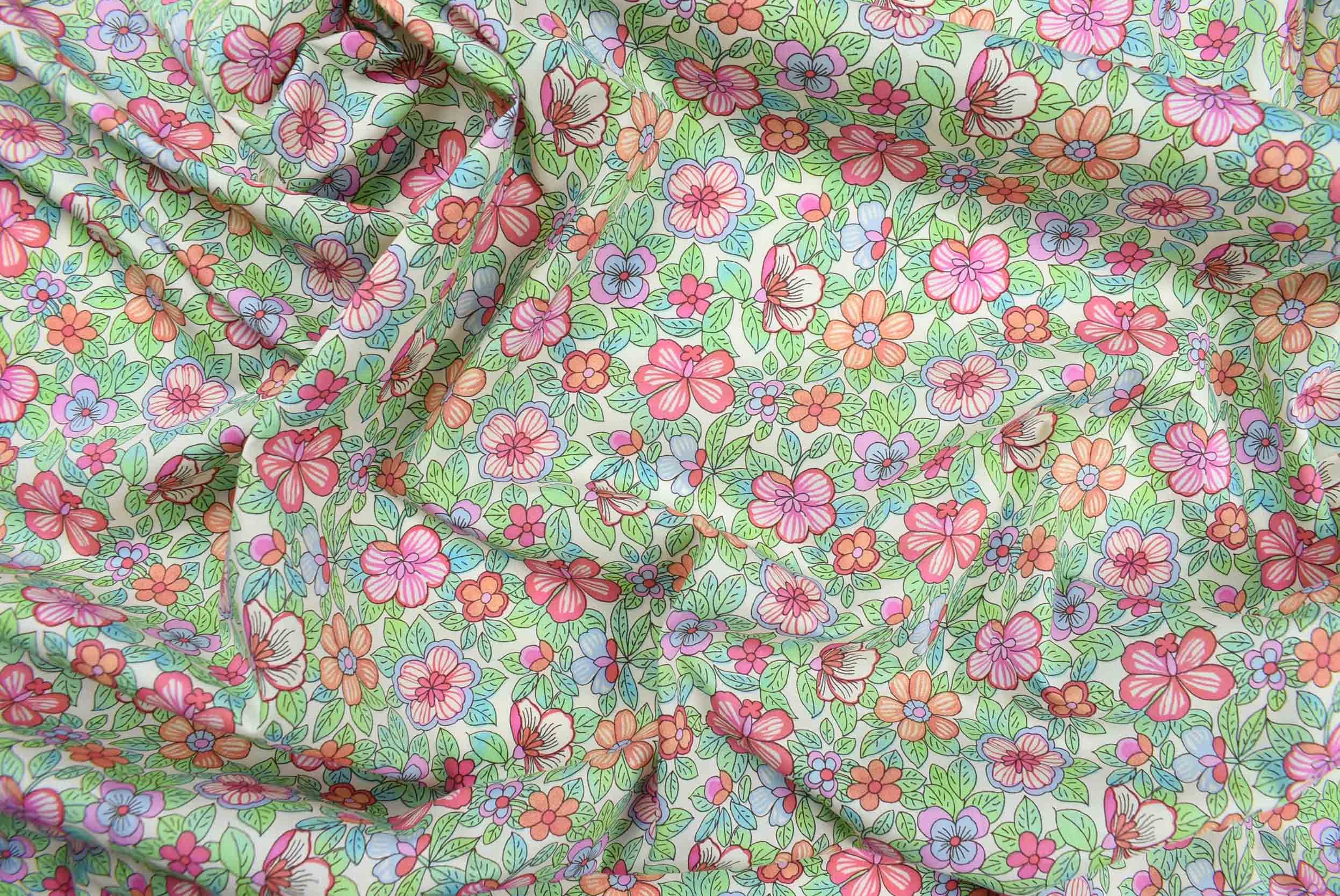 storrs london dress fabric milla green multi