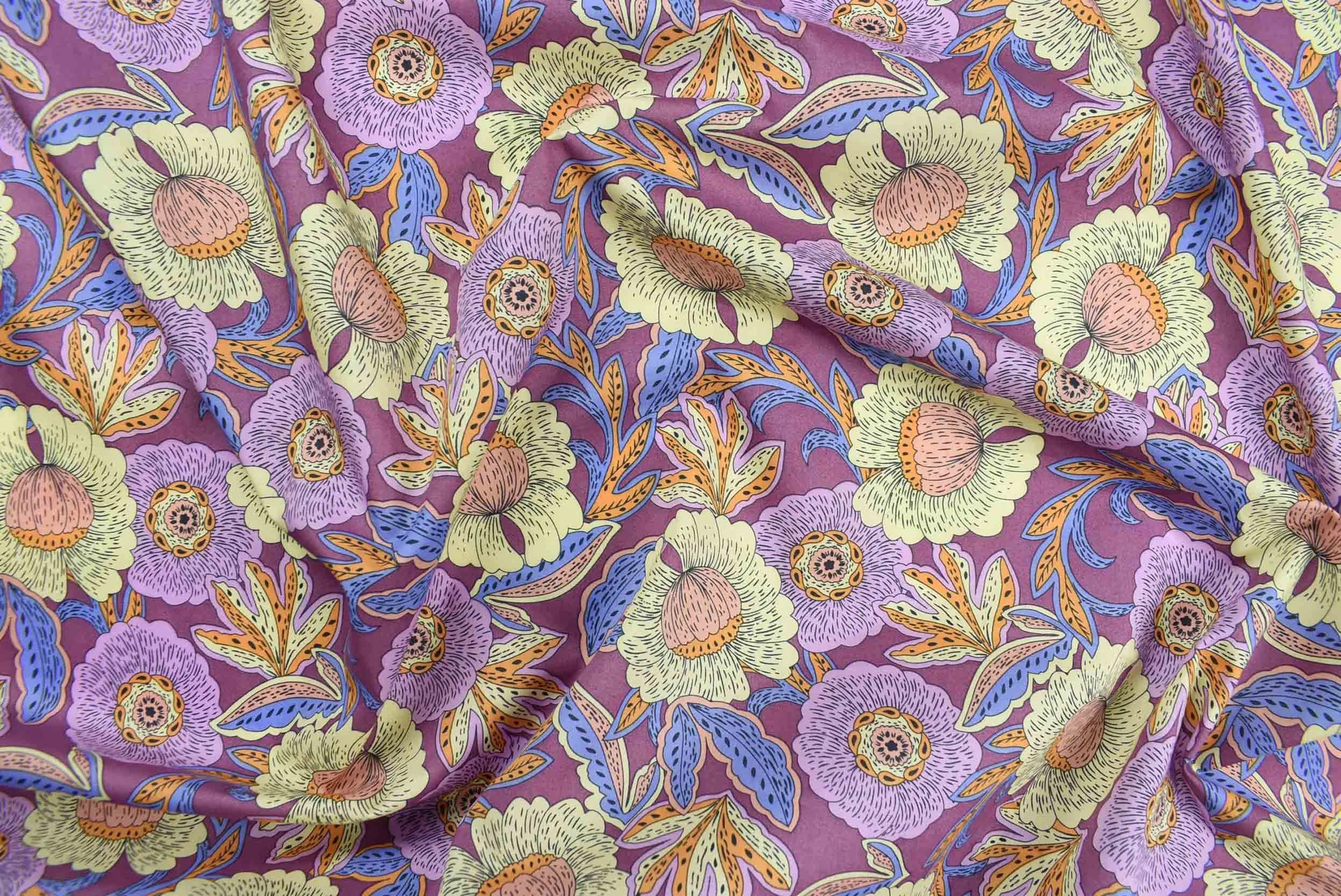 storrs london dress fabric hippolyta purple