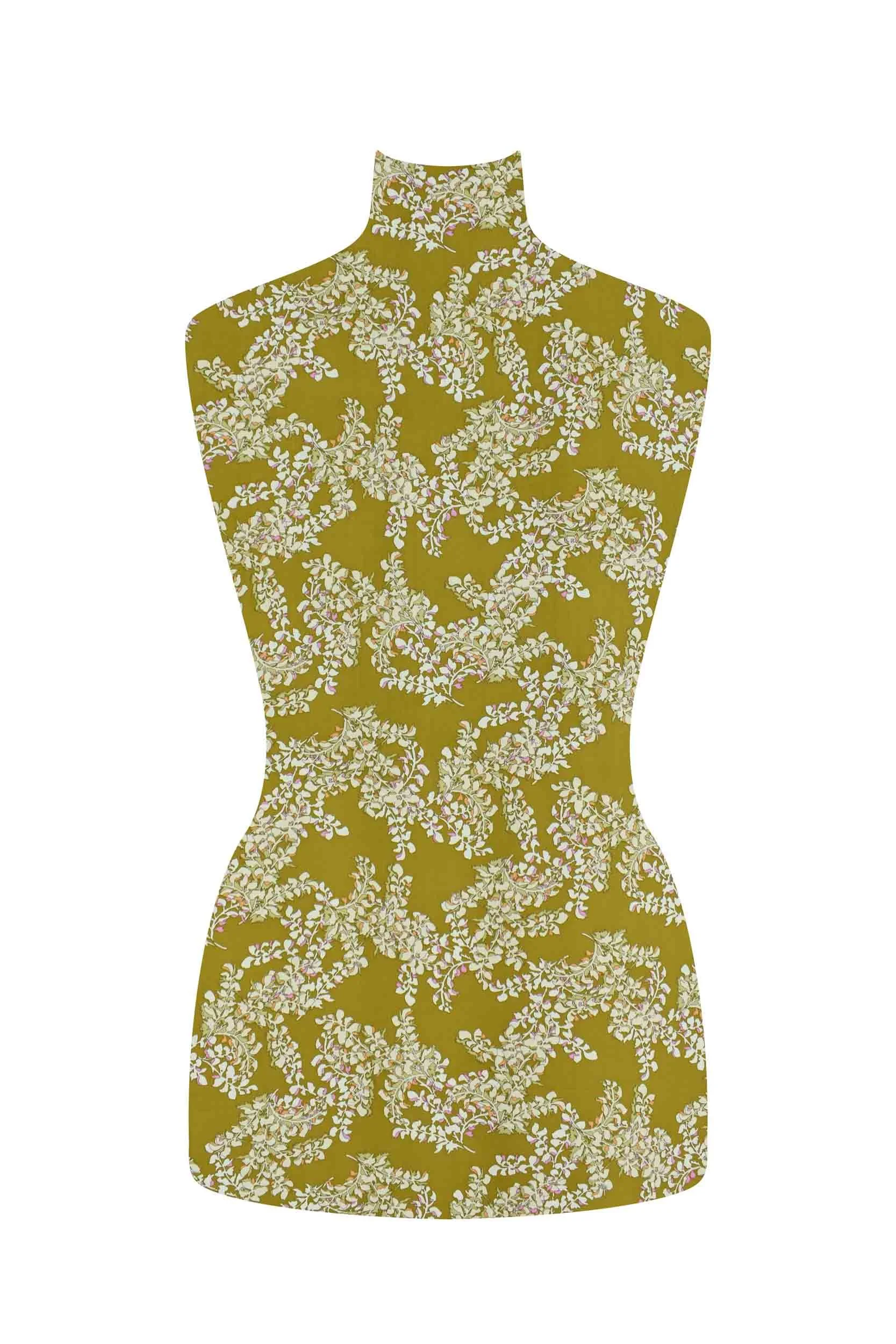 faroe gold dress fabric storrs london