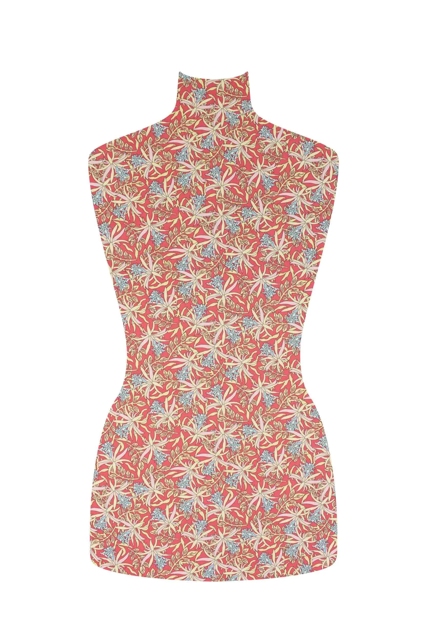 storrs london dress fabric etive red