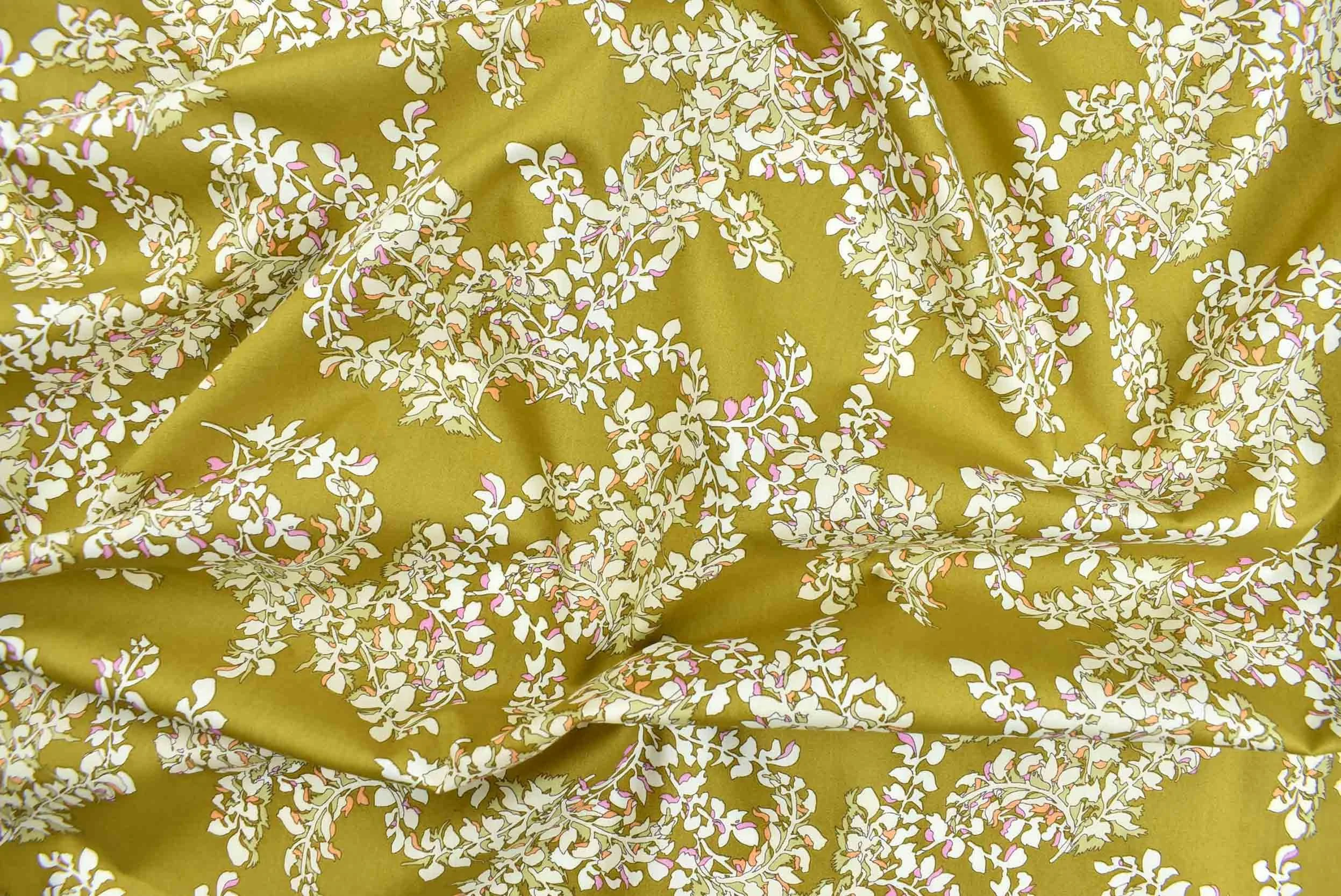 faroe gold dress fabric storrs london