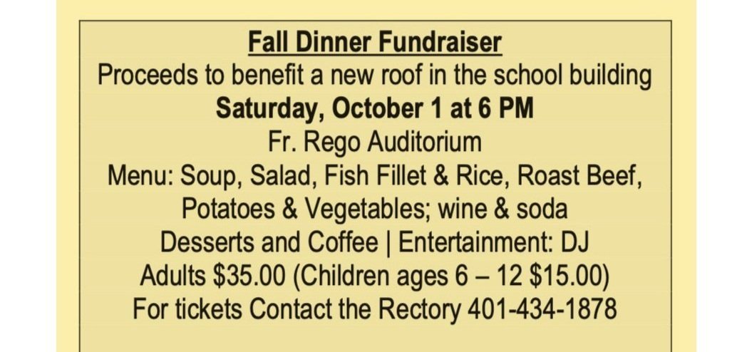 Fall Dinner Fundraiser
