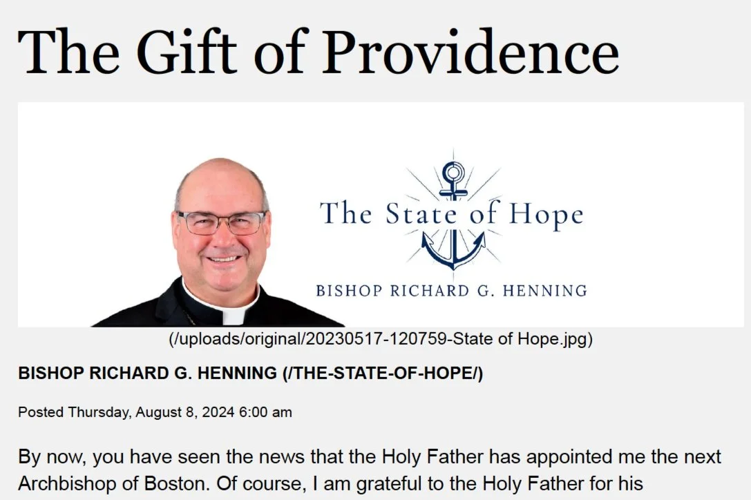 Message from Archbishop-elect Henning