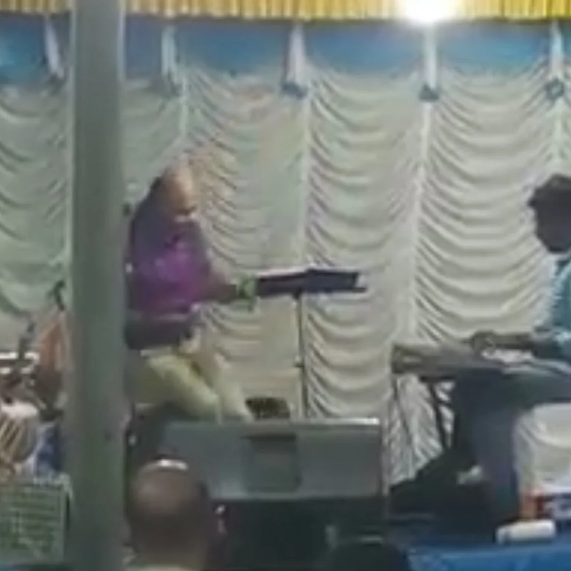 26 MAY 2019 : P. VISHNUPRASAD of Kerala, India, collapsed onstage on the eve of his daughter’s wedding, while performing 'Raakili Ponmagale' - sung by a father for his daughter in the hit Malayalam film ‘Amaram.’ He was fifty-five.