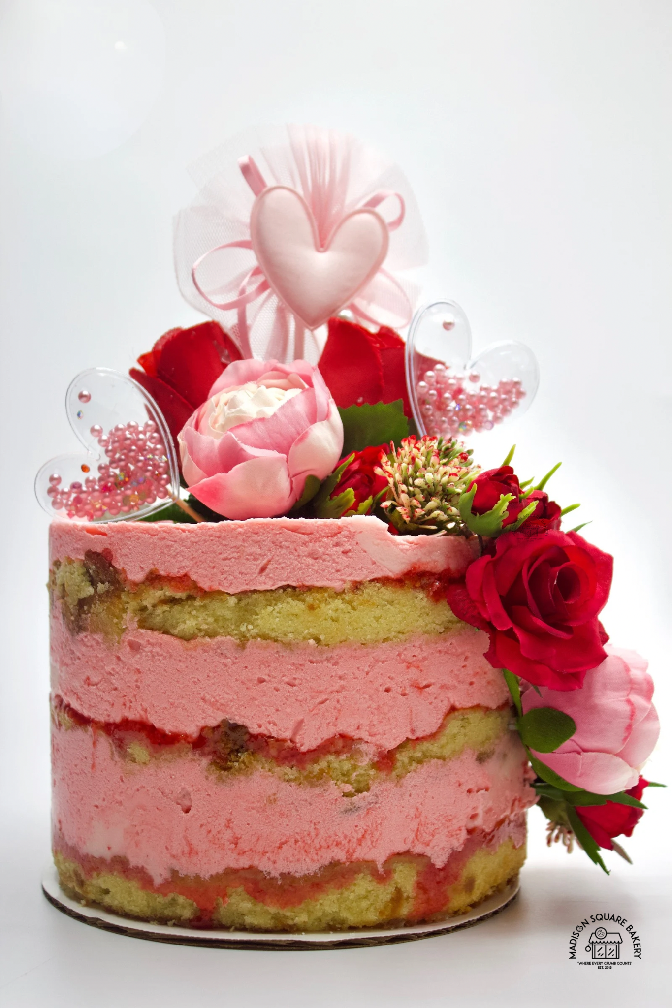 Mini Strawberry Vanilla Naked Cake