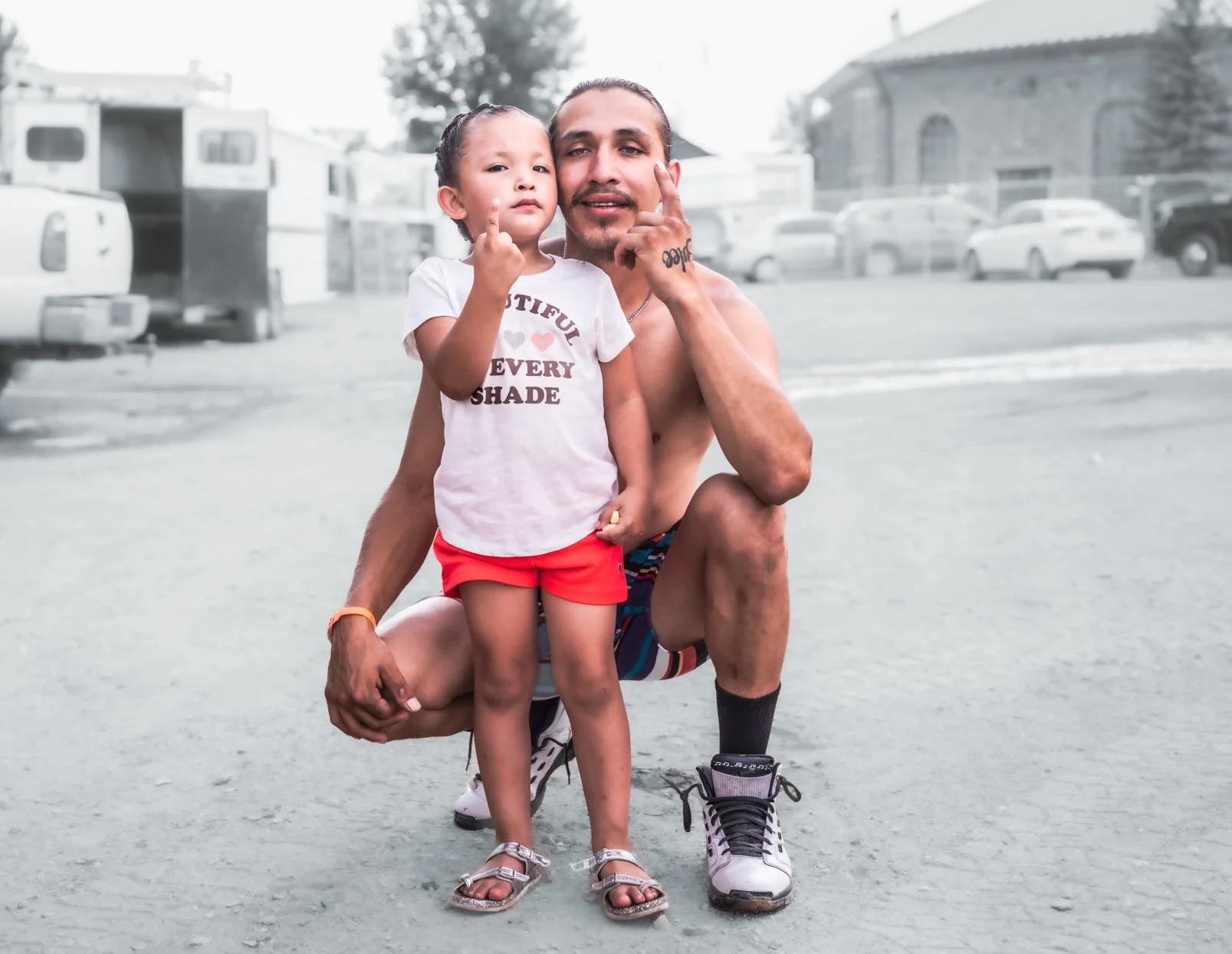 Darren and Evlee -Father and Daughter from the series 'The Amazing relay Riders'