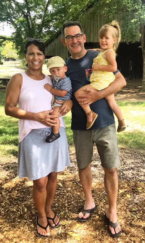 At The Gentry Farm with Palmer and Shep