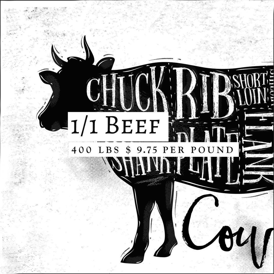 Whole Angus Beef 400 Pounds $9.75 per pound