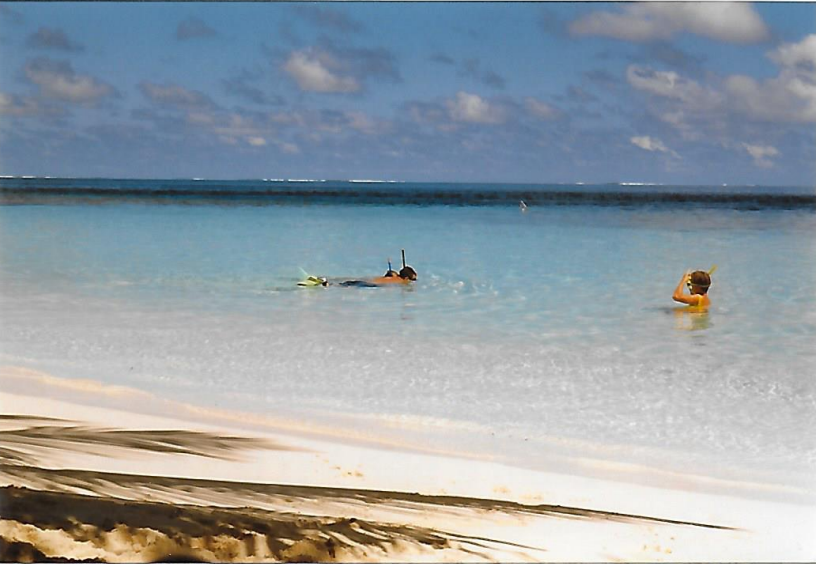  Learning to dive and snorkel on vacation at age 12. 