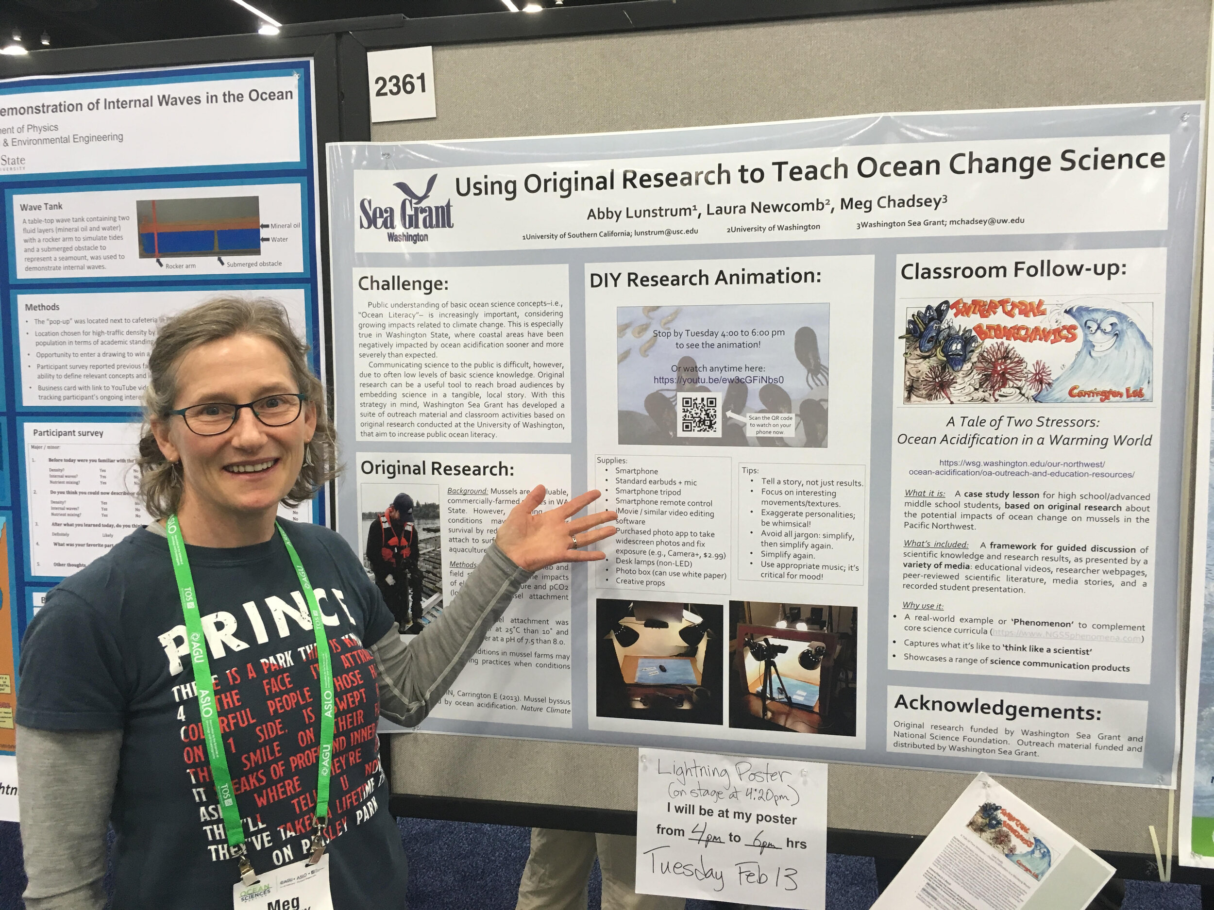  Presenting a poster about an ocean acidification lesson based on Washington Sea Grant research at the 2018 Ocean Sciences Meeting. 