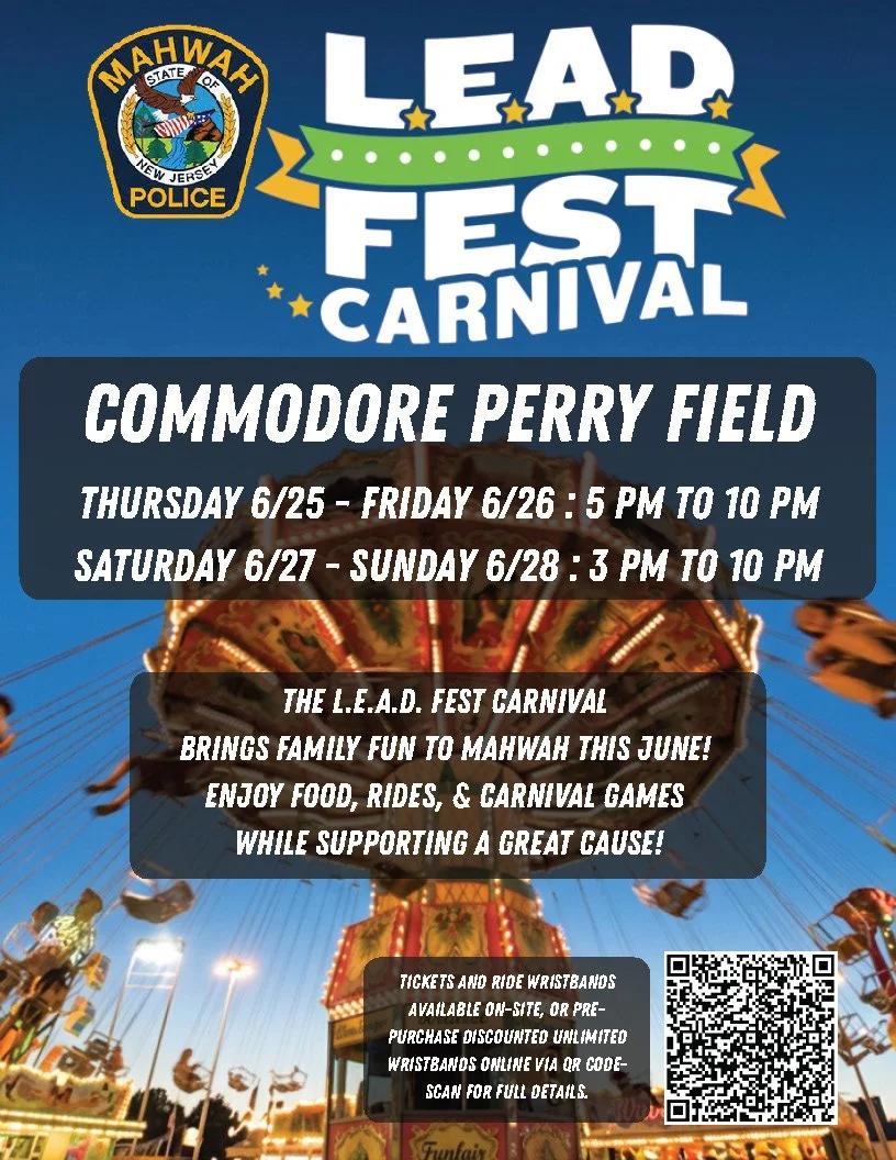The L.E.A.D. Fest Carnival brings family fun to Mahwah this June! Enjoy food, rides, & carnival games while supporting a great cause!