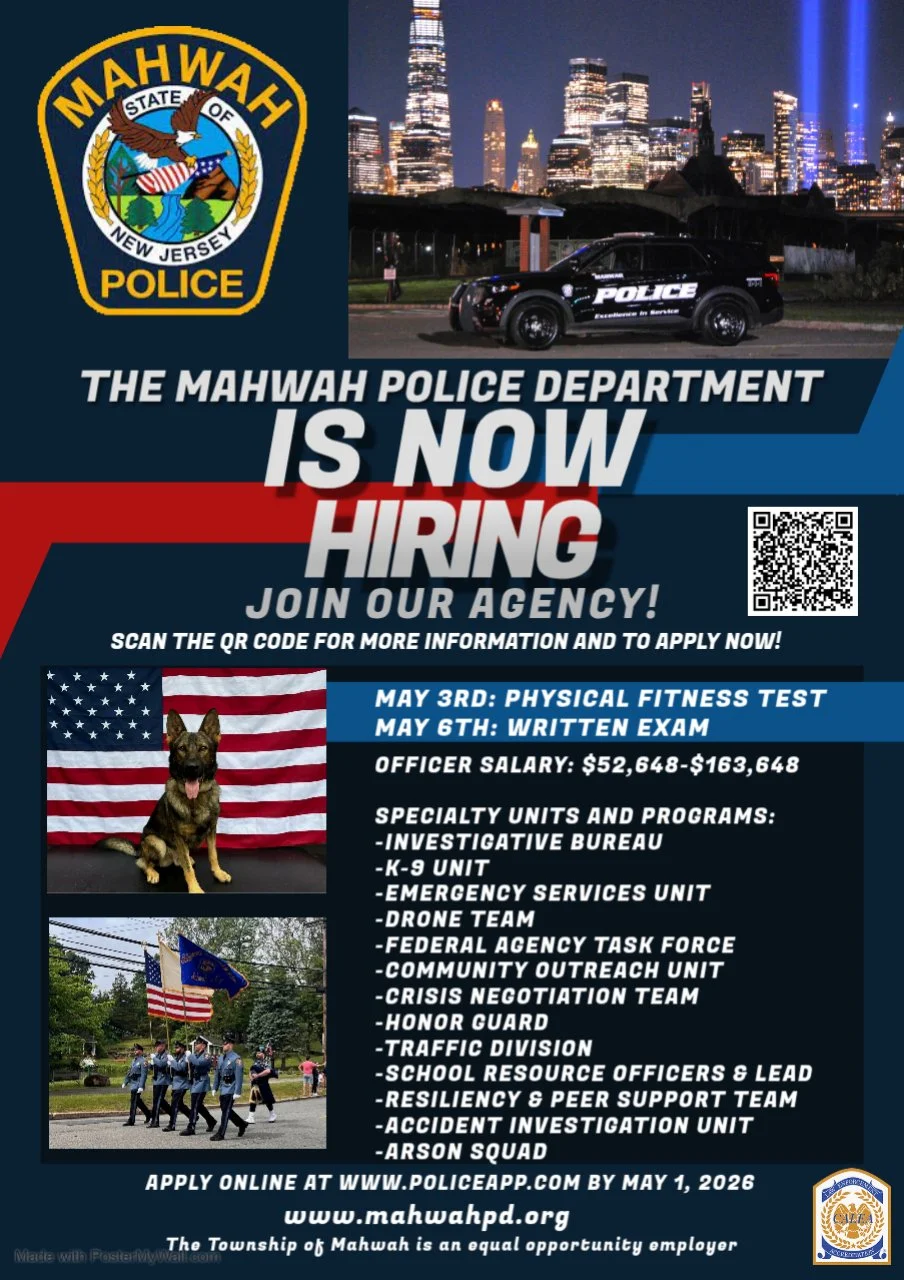 mahwah police department in nj is now hiring new officers 2026