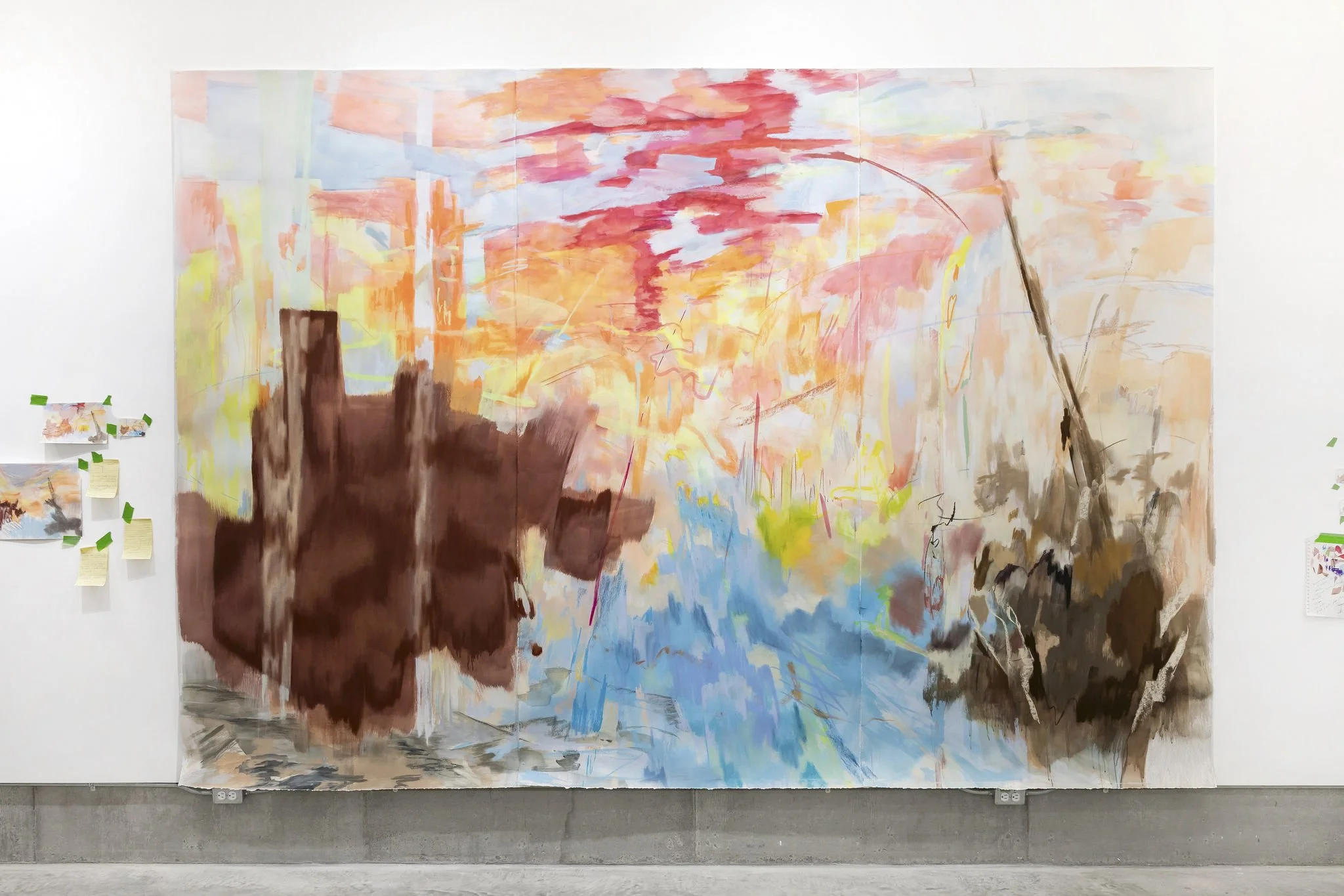 Interference, chalk pastel and acrylic on Stonehenge paper, 99x144”, March 2025