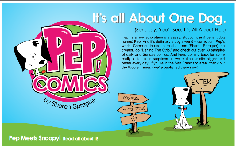 ORIGINAL LANDING PAGE FOR PEPCOMICS.COM