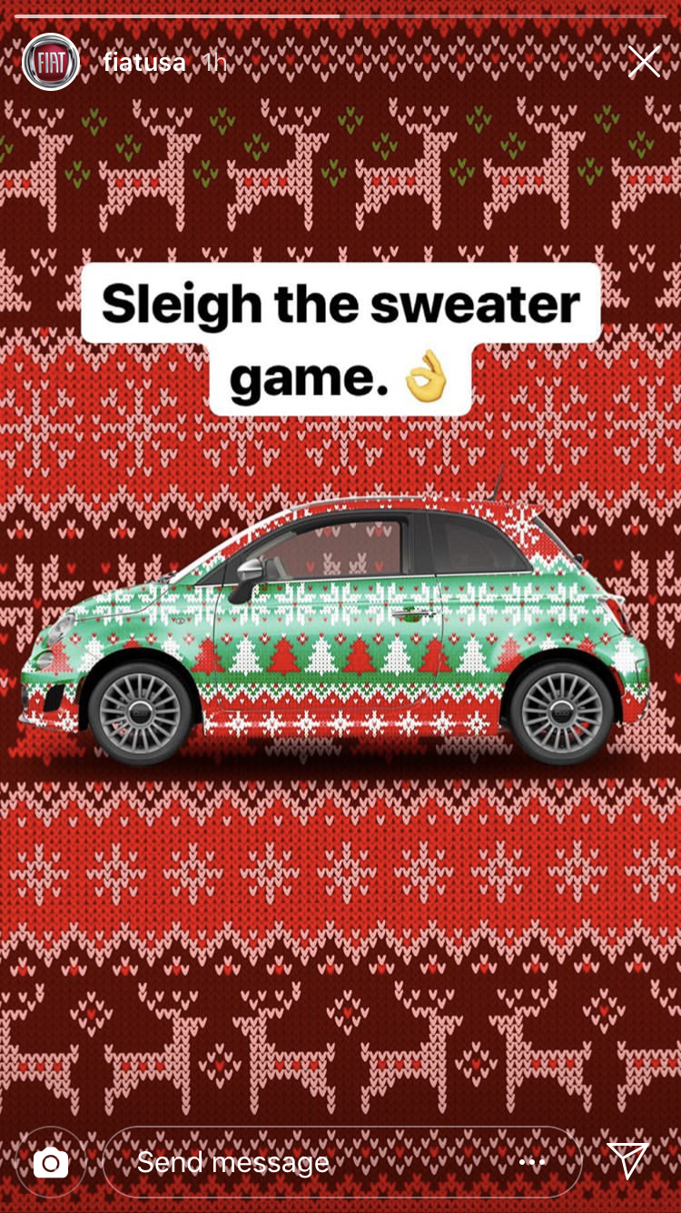 Fiat Holiday Instagram story