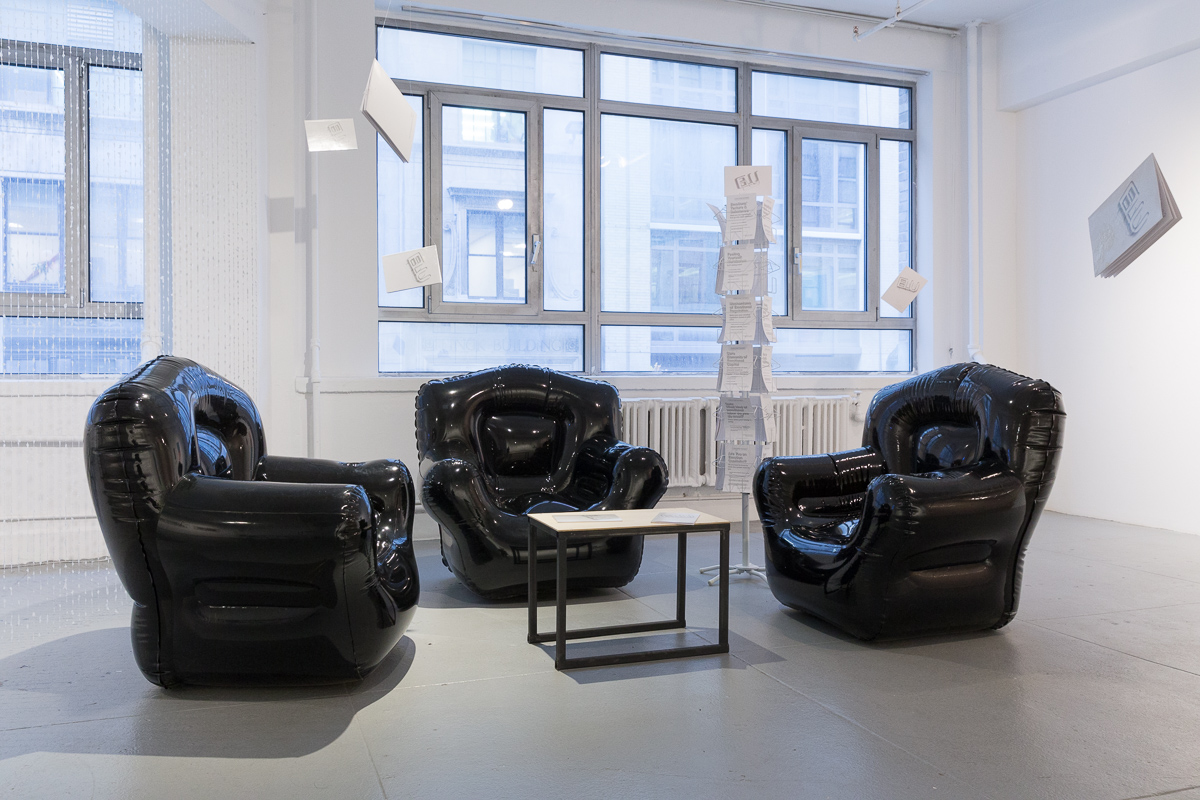 The Emotional Labor Union , 2016, installation view, Elizabeth Foundation for The Arts Project Space, NYC