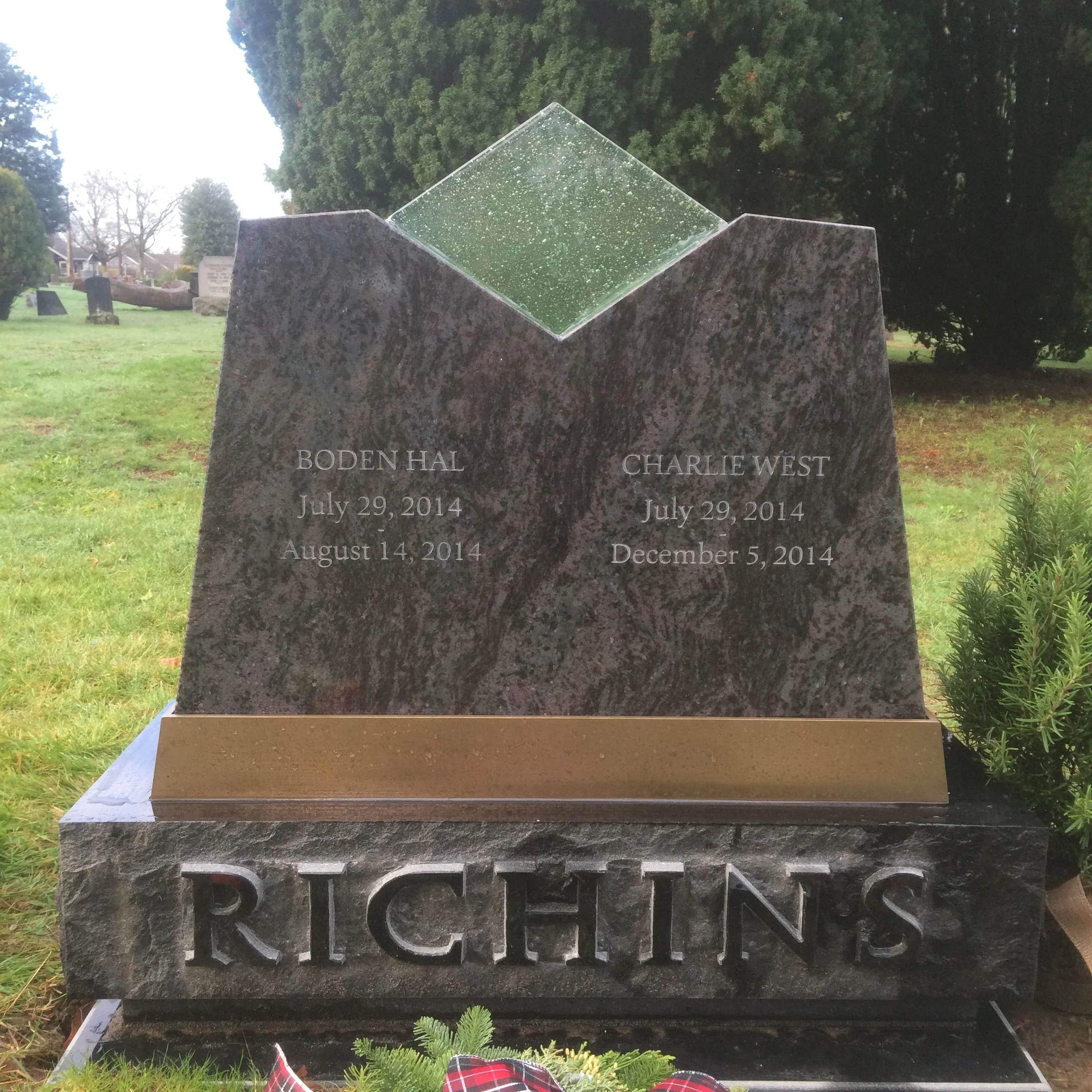 A jewel to accent a granite memorial