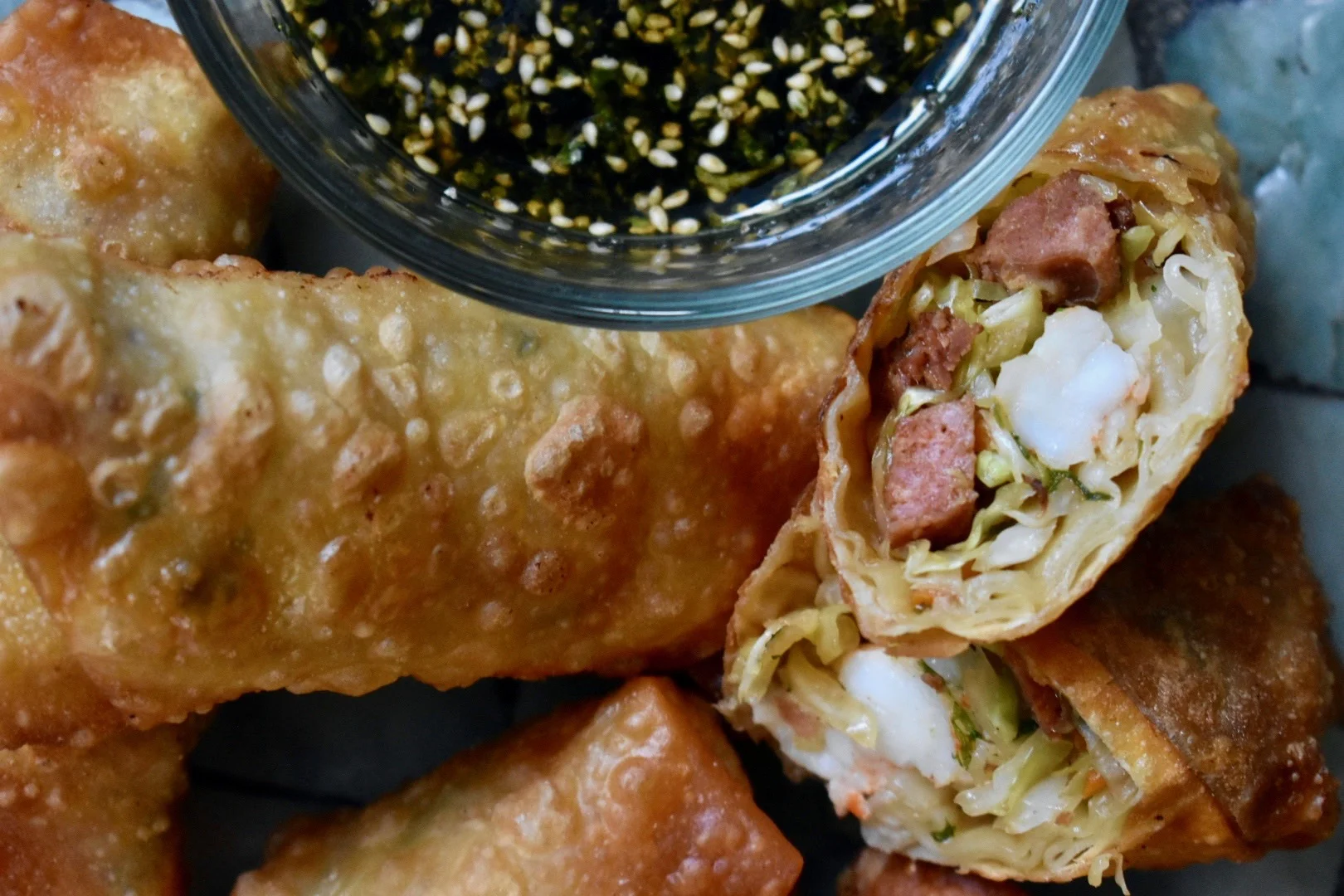 Shrimp & Sausage Egg Rolls