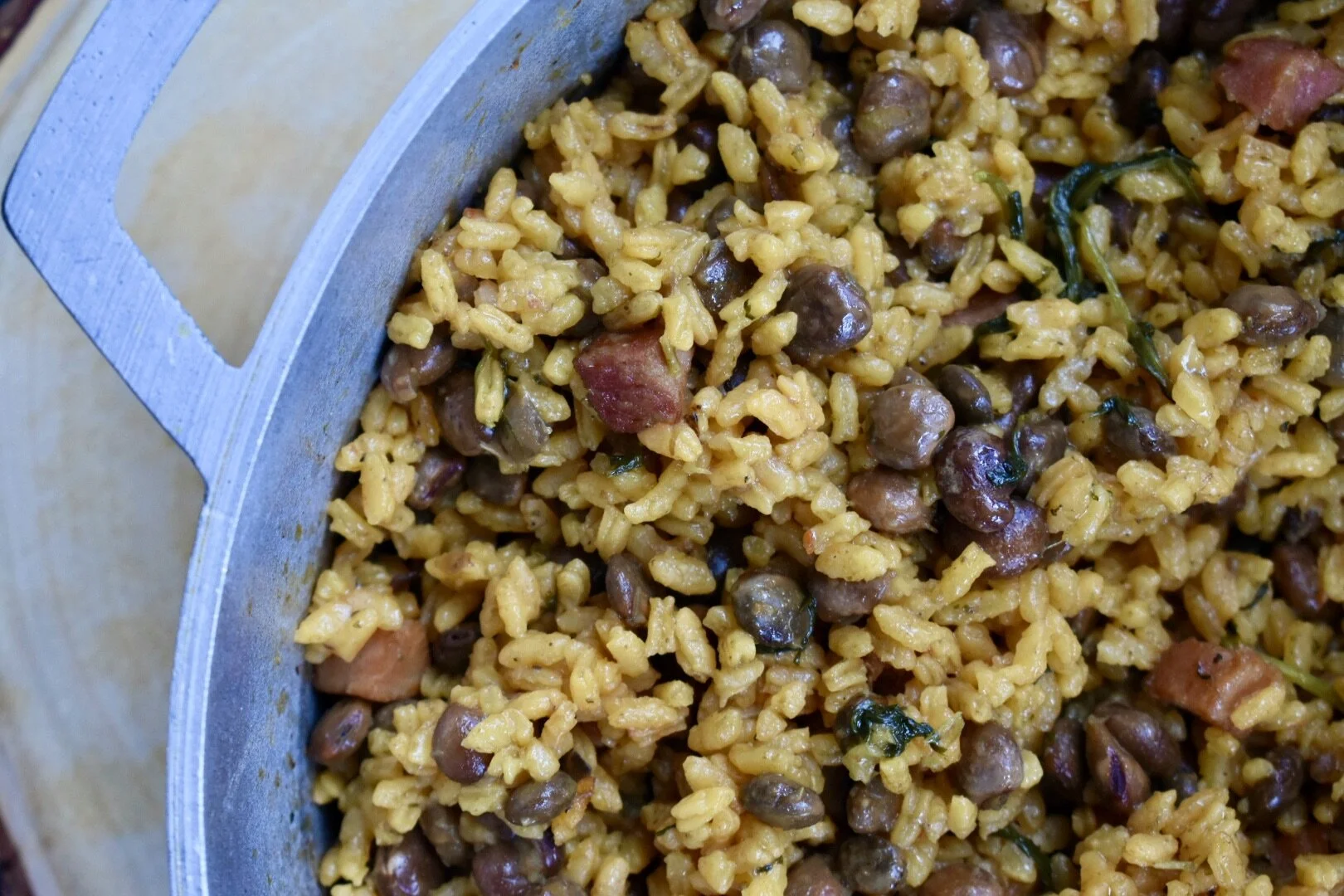Arroz con Gandules (Puerto Rican Rice with Pigeon Peas)