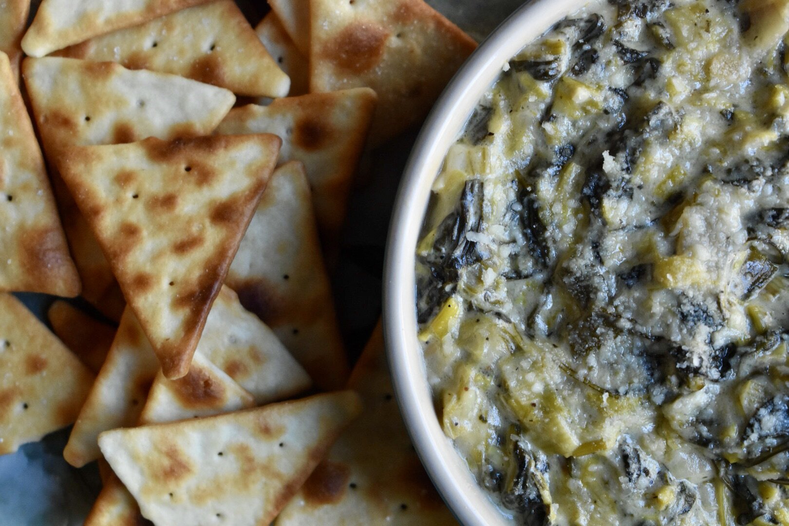 Creamy Arugula & Spinach Dip