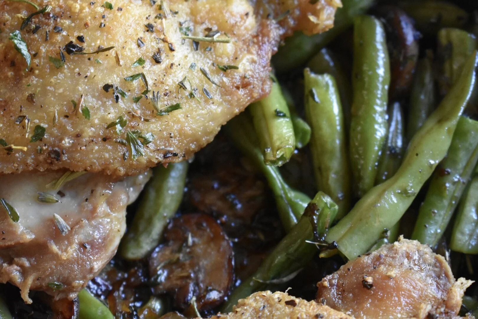 Herbed Chicken & Green Bean Bake