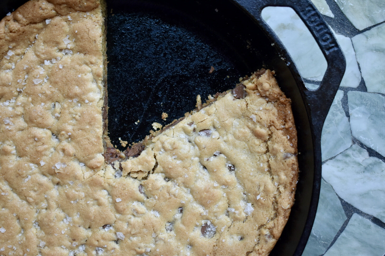 Oatmeal Chocolate Chip Skillet Cookie
