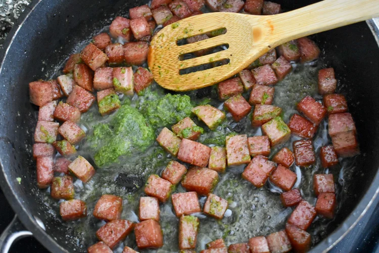 Jamonilla Guisada (Stewed Luncheon Ham) — The Sofrito Project