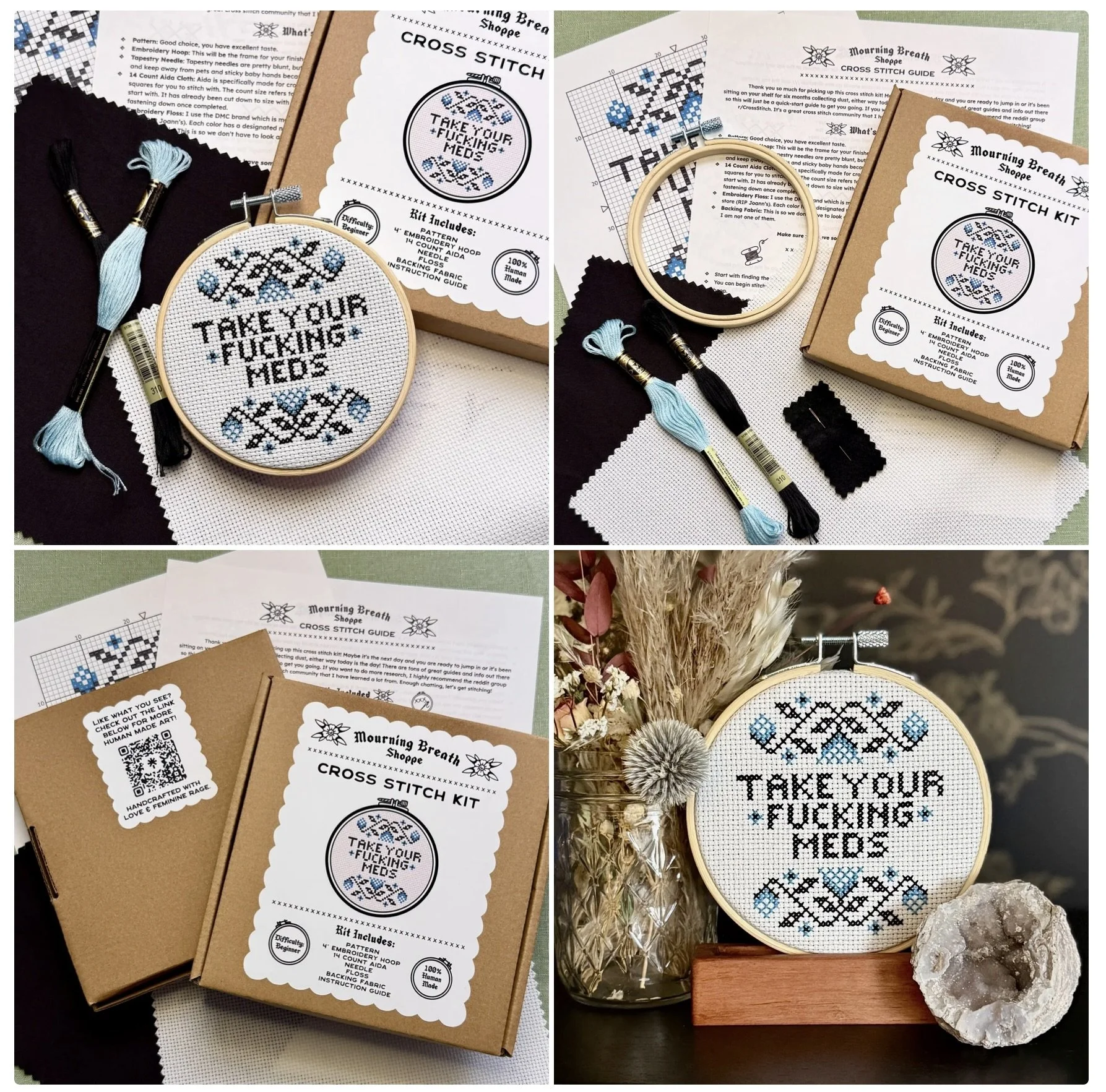Take Your Fucking Meds - Cross Stitch Kit - Faire.jpeg
