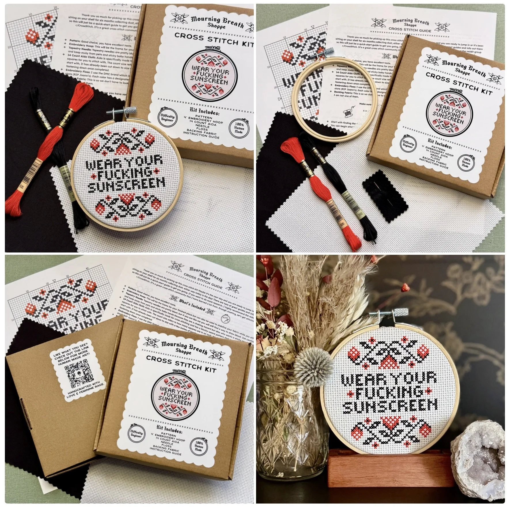 Wear Your Fucking Sunscreen - Cross Stitch Kit - Faire.jpeg