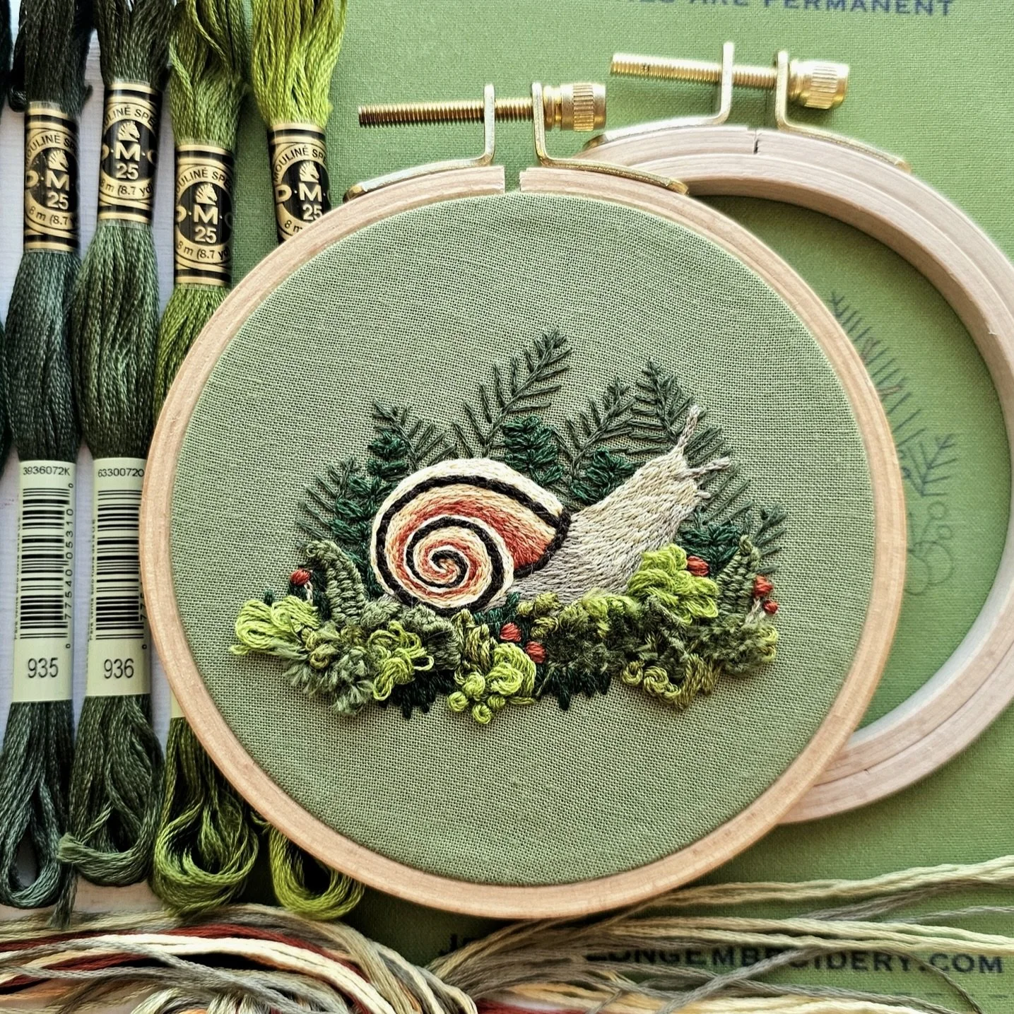 Forest Snail Intermediate Embroidery Kit - Faire.jpeg