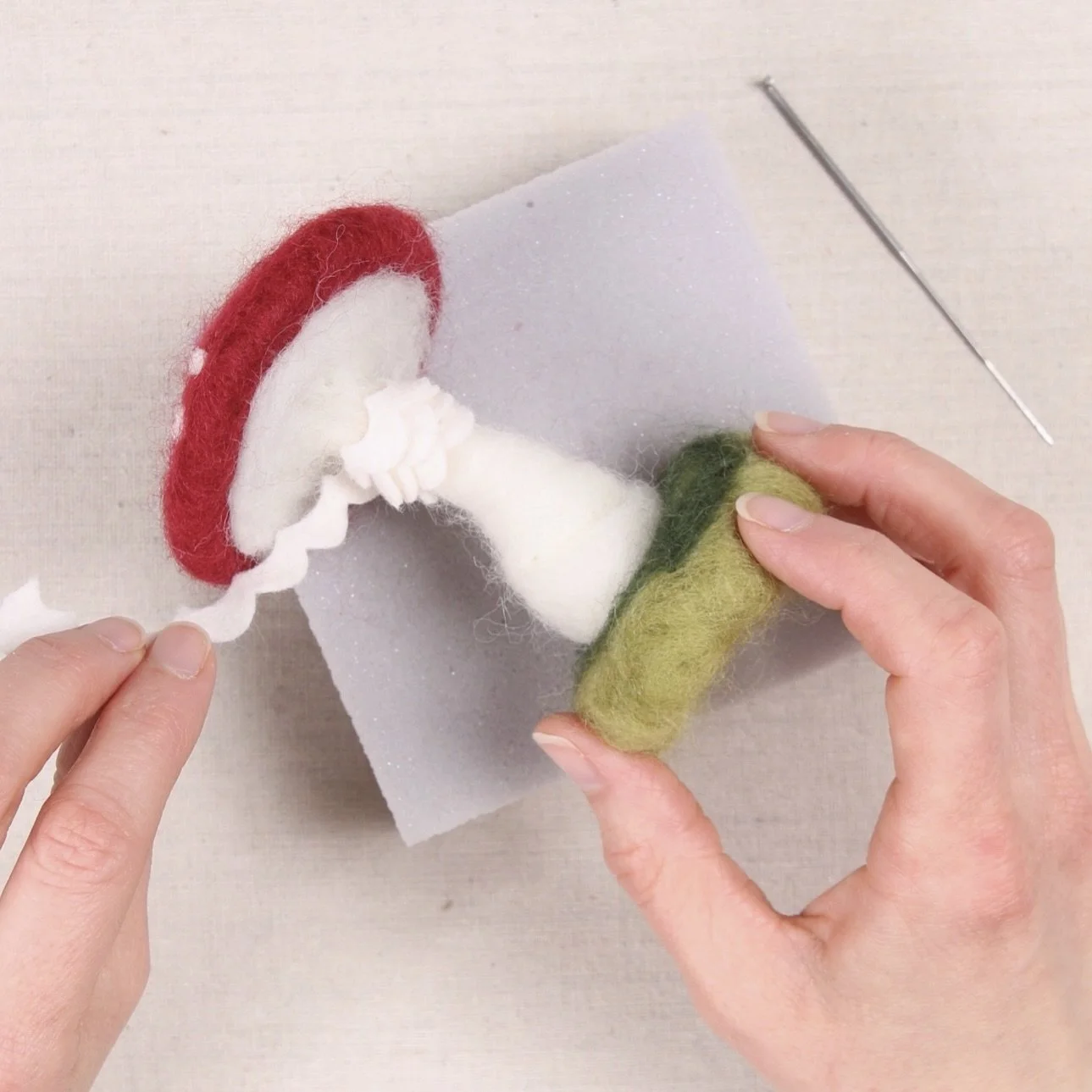 Needle Felting Kit, Crimson Toadstool - Faire.jpeg