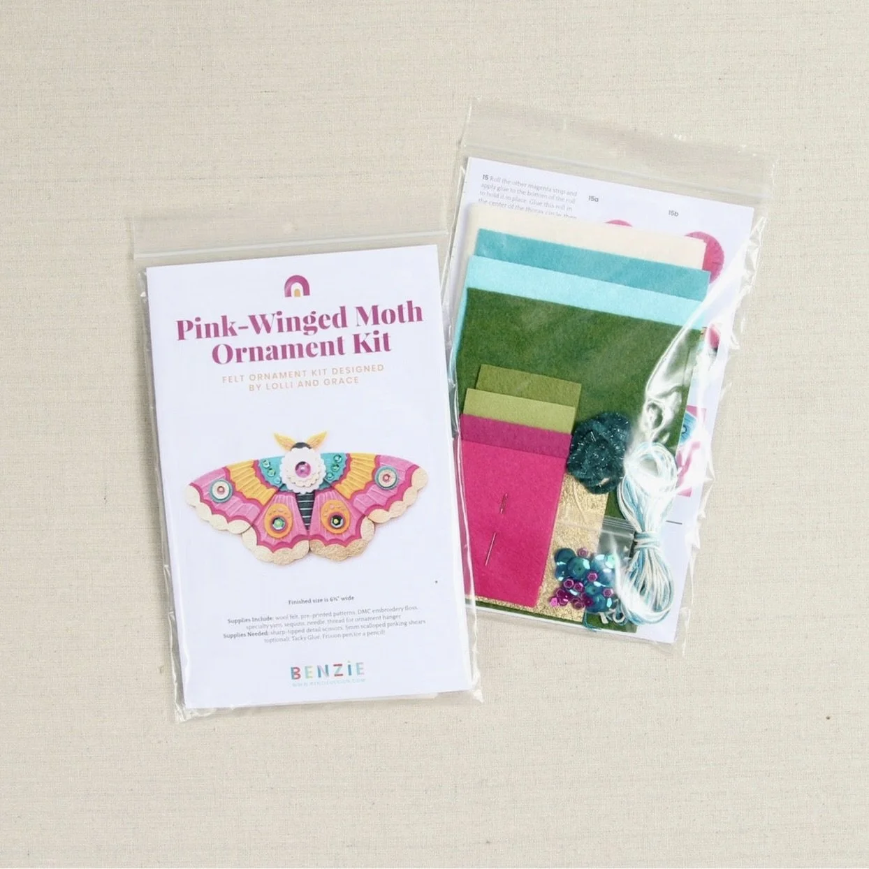 Pink Moth Felt Ornament Kit - Faire.jpeg