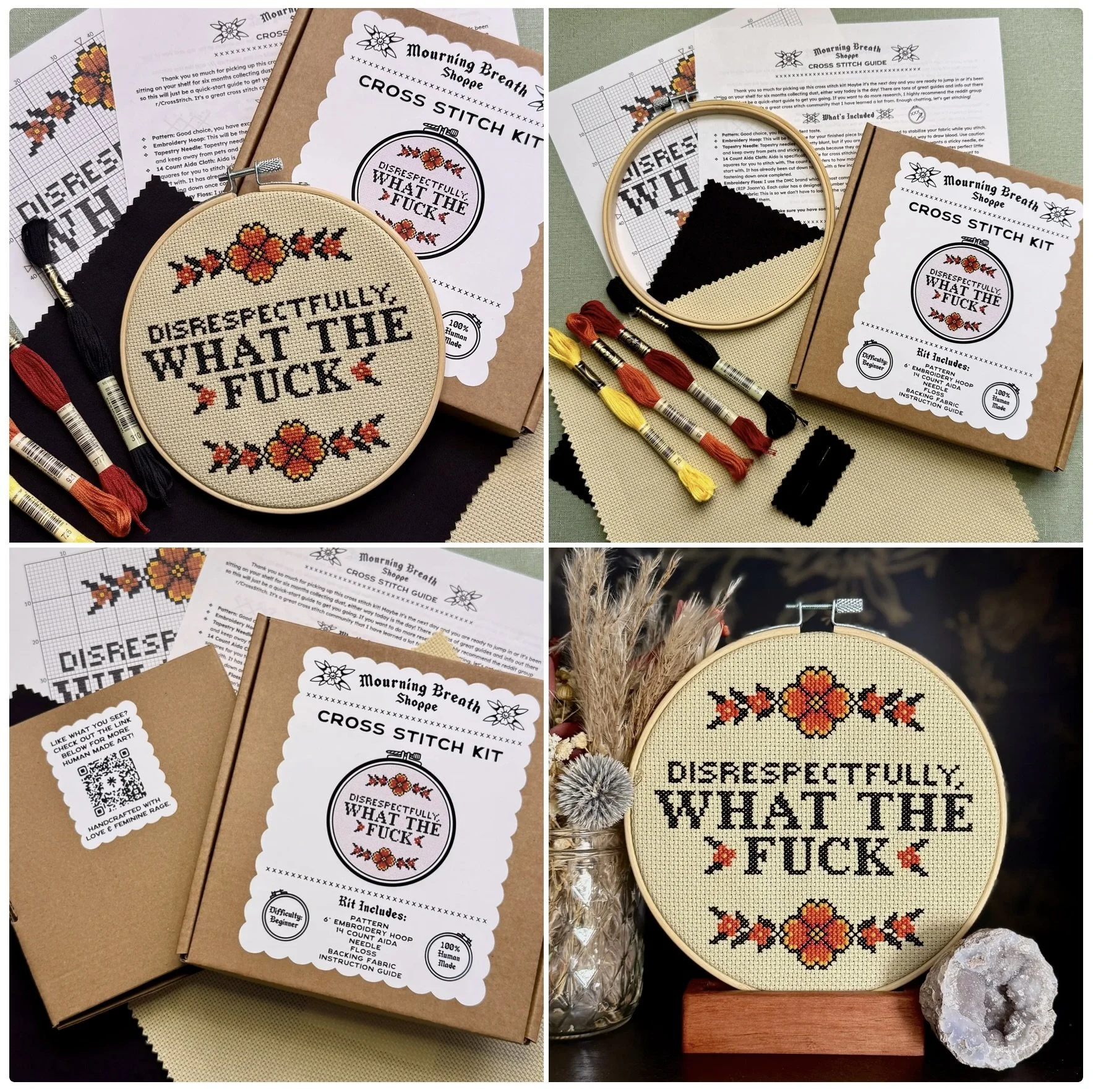 Disrespectfully, What the Fuck - Cross Stitch Kit - Faire.jpeg