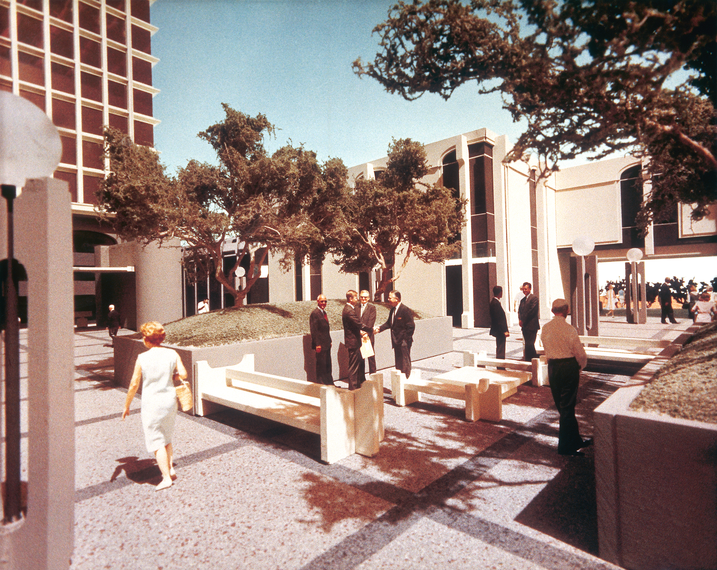 architectural model: 1/2 inch equals one foot - bench in foreground is three inches. Put the city council in the center of the model…they were impressed