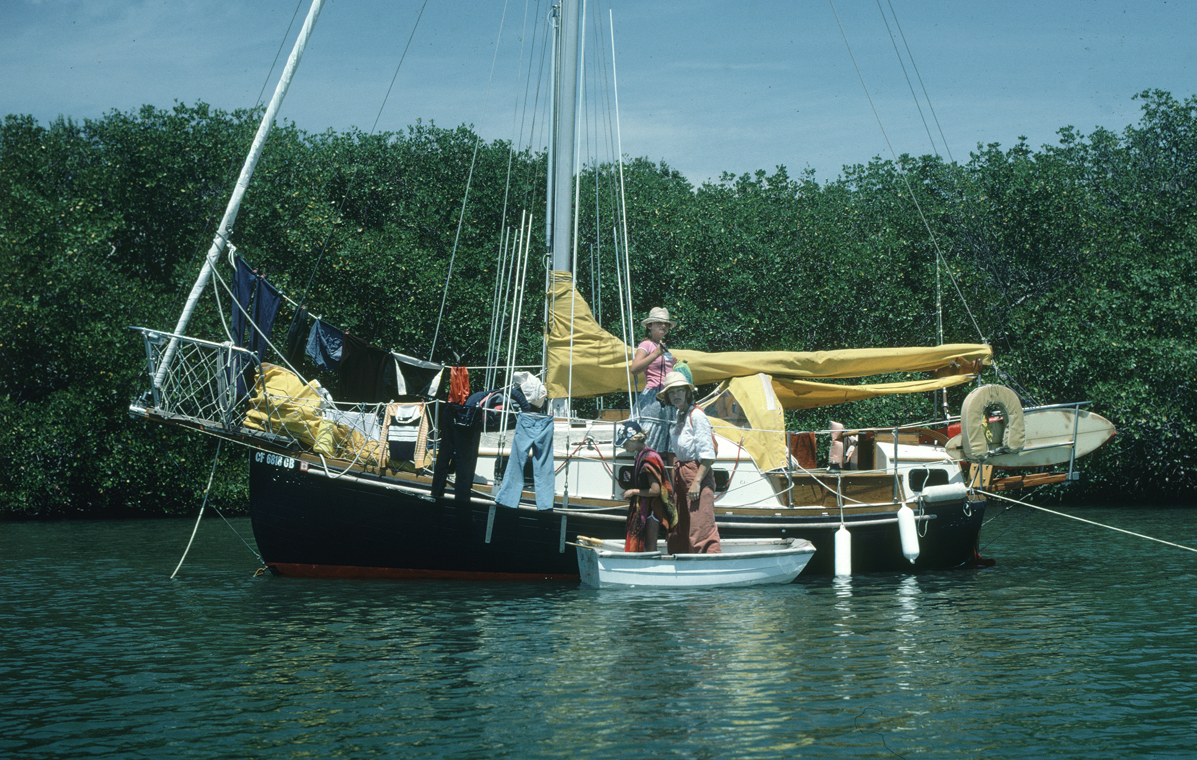 Family going ashore on gasparilla island, florida