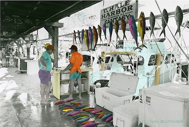 Whale Harbor Fantasy &ndash; Islamorada, Florida
Hand-painted photograph

We were spending some time down in the Keys and stopped by Whale Harbor to check out the boats. I came across this scene and couldn&rsquo;t resist taking the photo and then pai