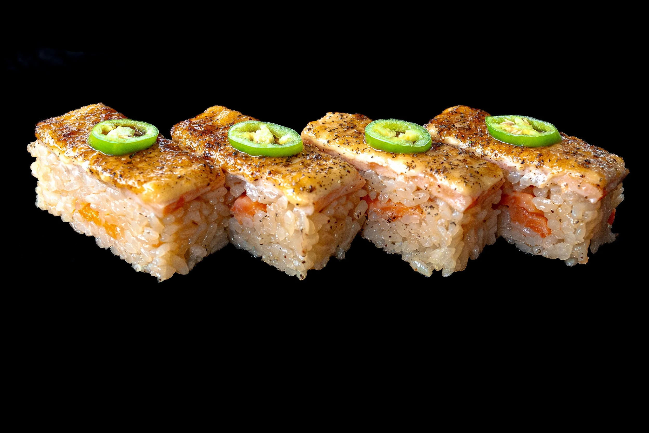 Aburi Salmon Oshi Set