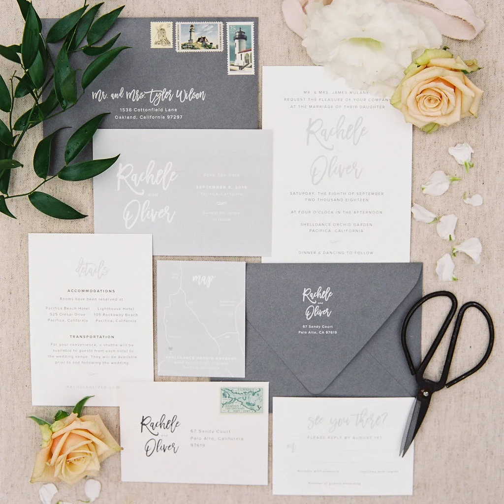 Dusty Blue Invitation Suite